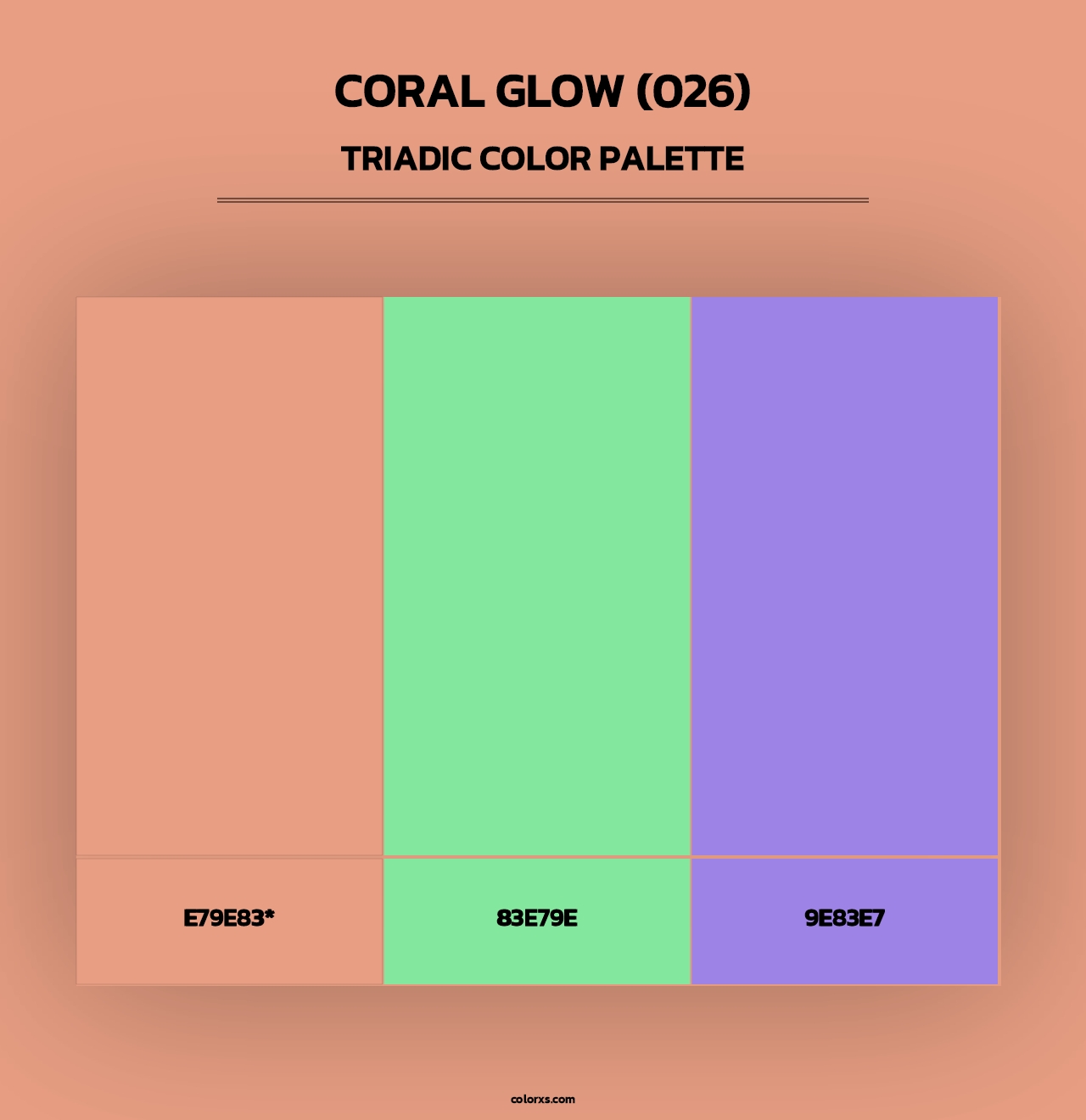 Coral Glow (026) - Triadic Color Palette