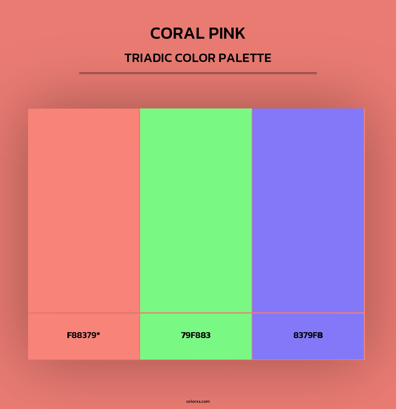 Coral Pink - Triadic Color Palette