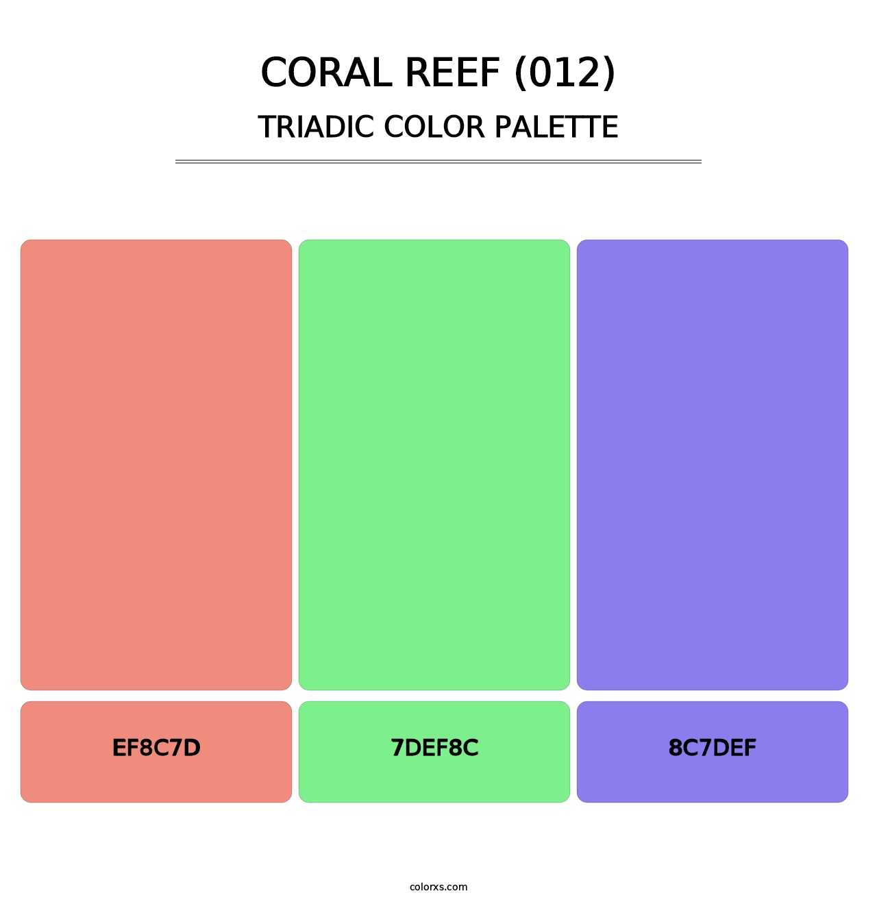 Coral Reef (012) - Triadic Color Palette