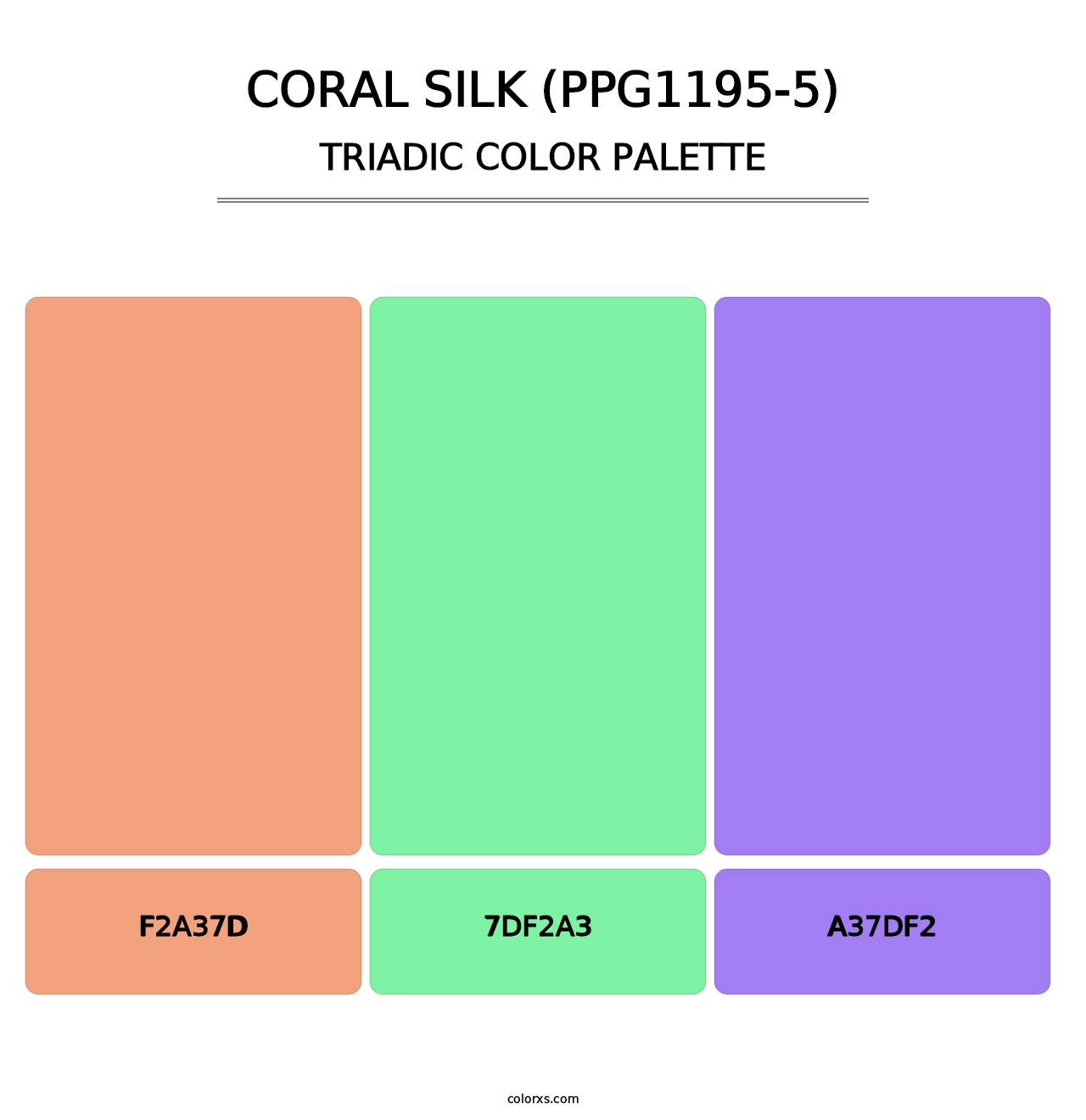 Coral Silk (PPG1195-5) - Triadic Color Palette