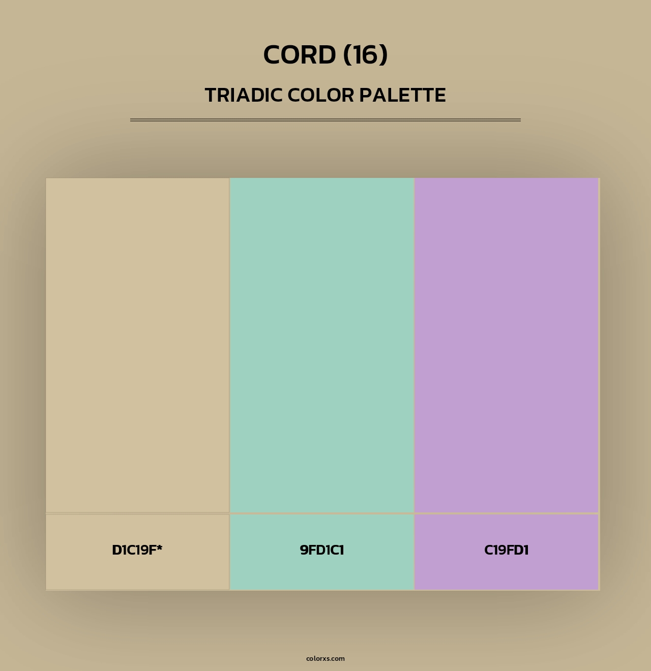 Cord (16) - Triadic Color Palette
