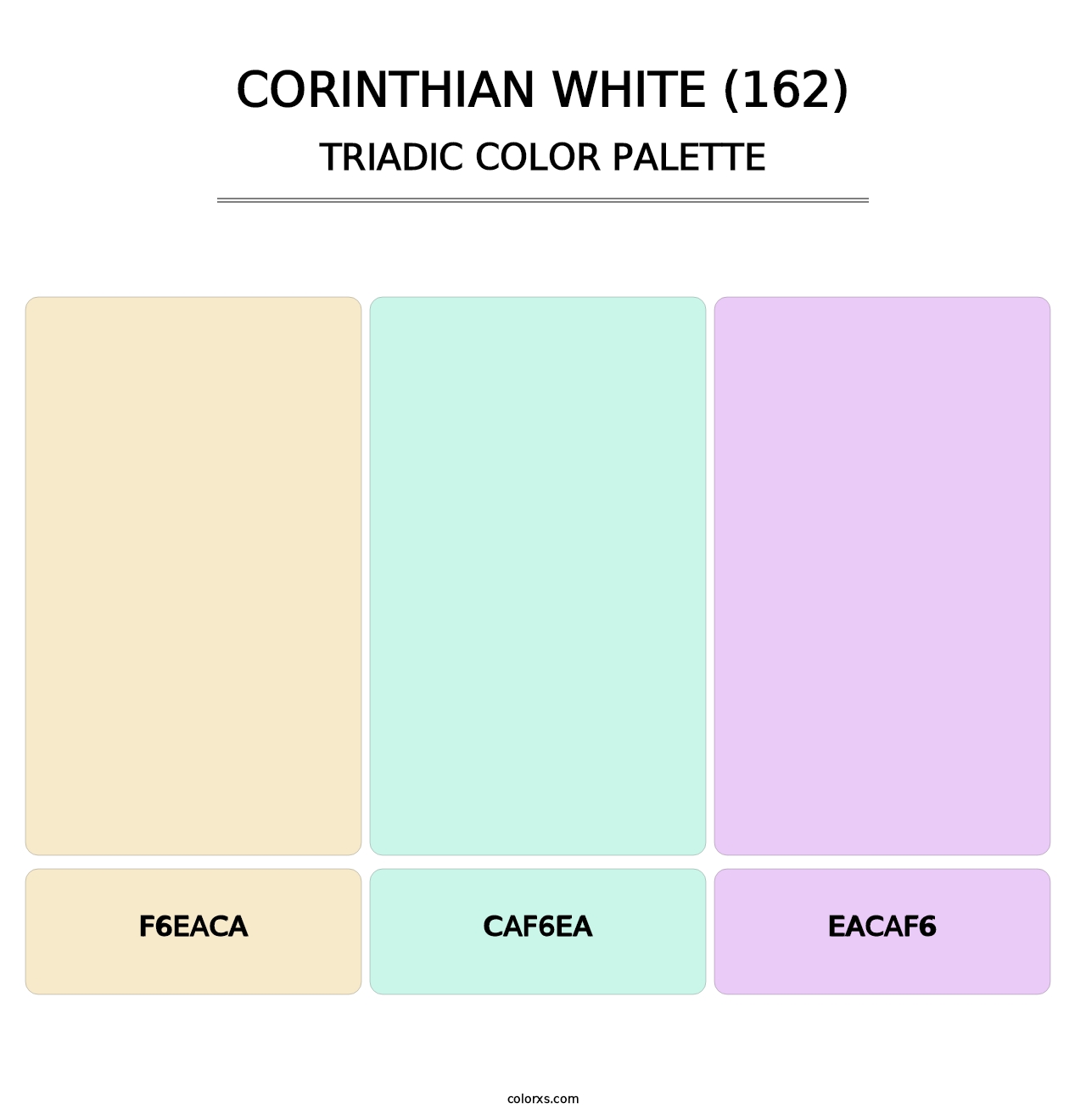 Corinthian White (162) - Triadic Color Palette