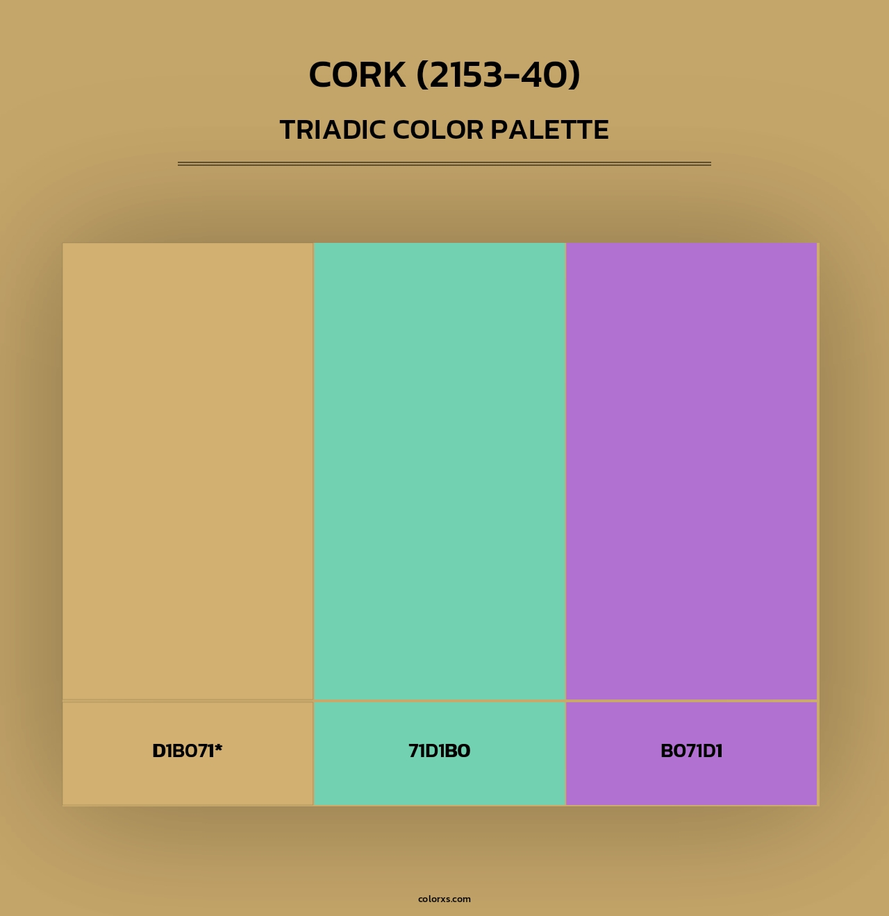 Cork (2153-40) - Triadic Color Palette