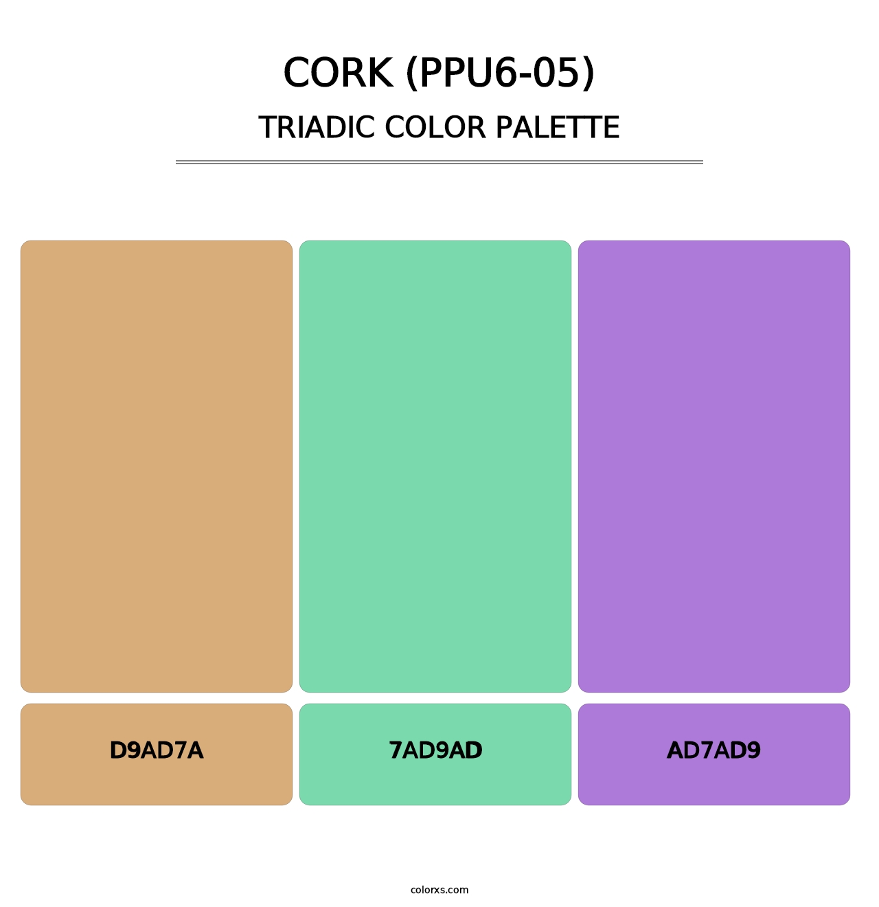 Cork (PPU6-05) - Triadic Color Palette