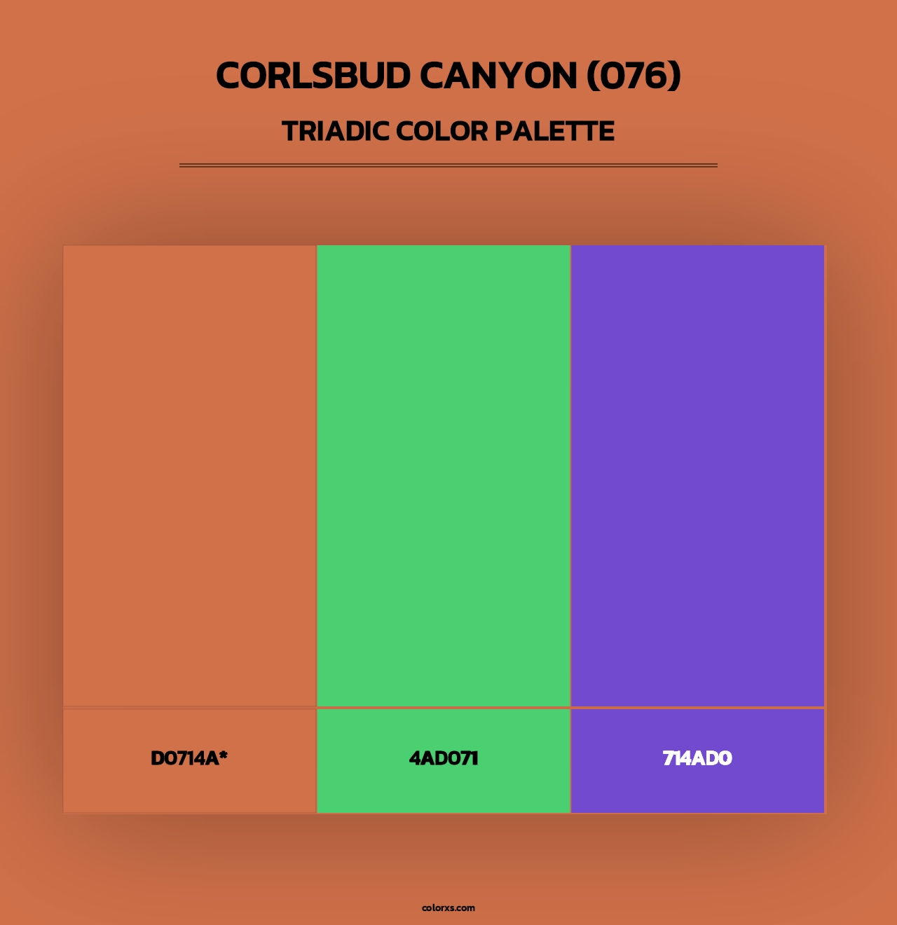 Corlsbud Canyon (076) - Triadic Color Palette