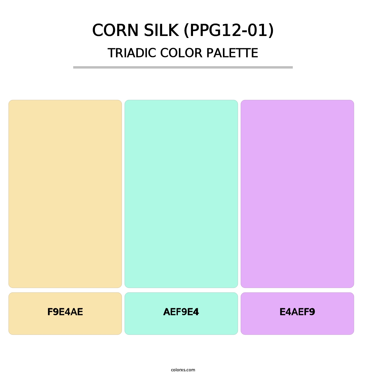 Corn Silk (PPG12-01) - Triadic Color Palette