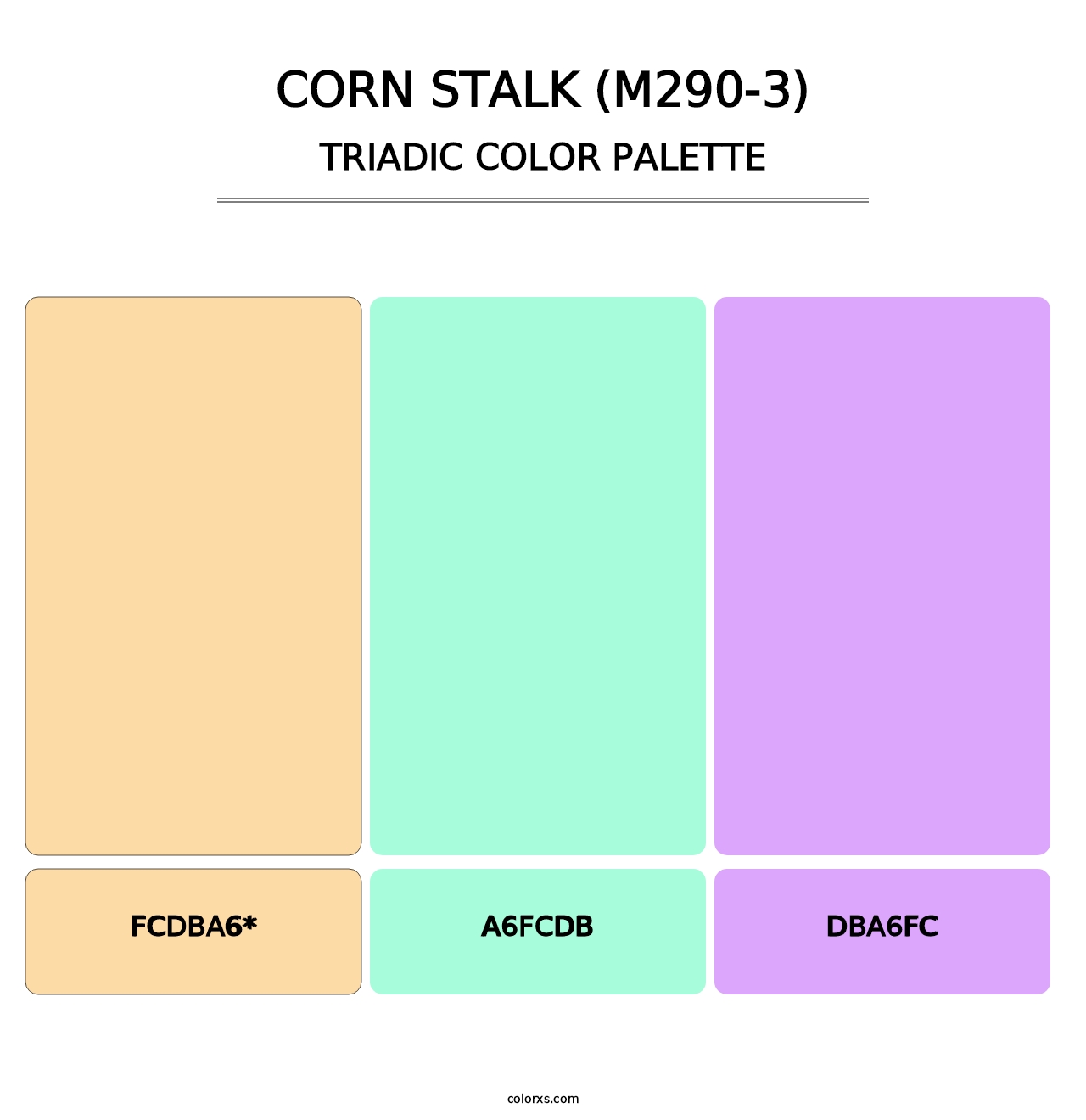 Corn Stalk (M290-3) - Triadic Color Palette