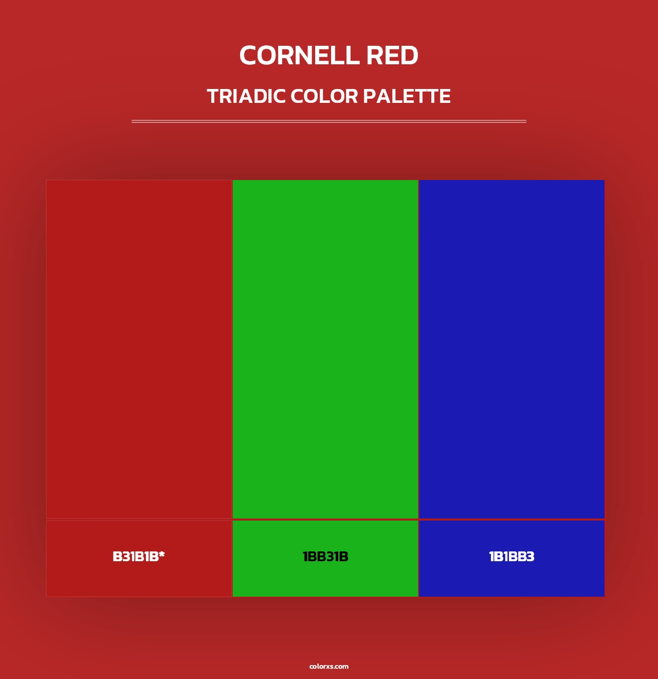 Cornell Red - Triadic Color Palette
