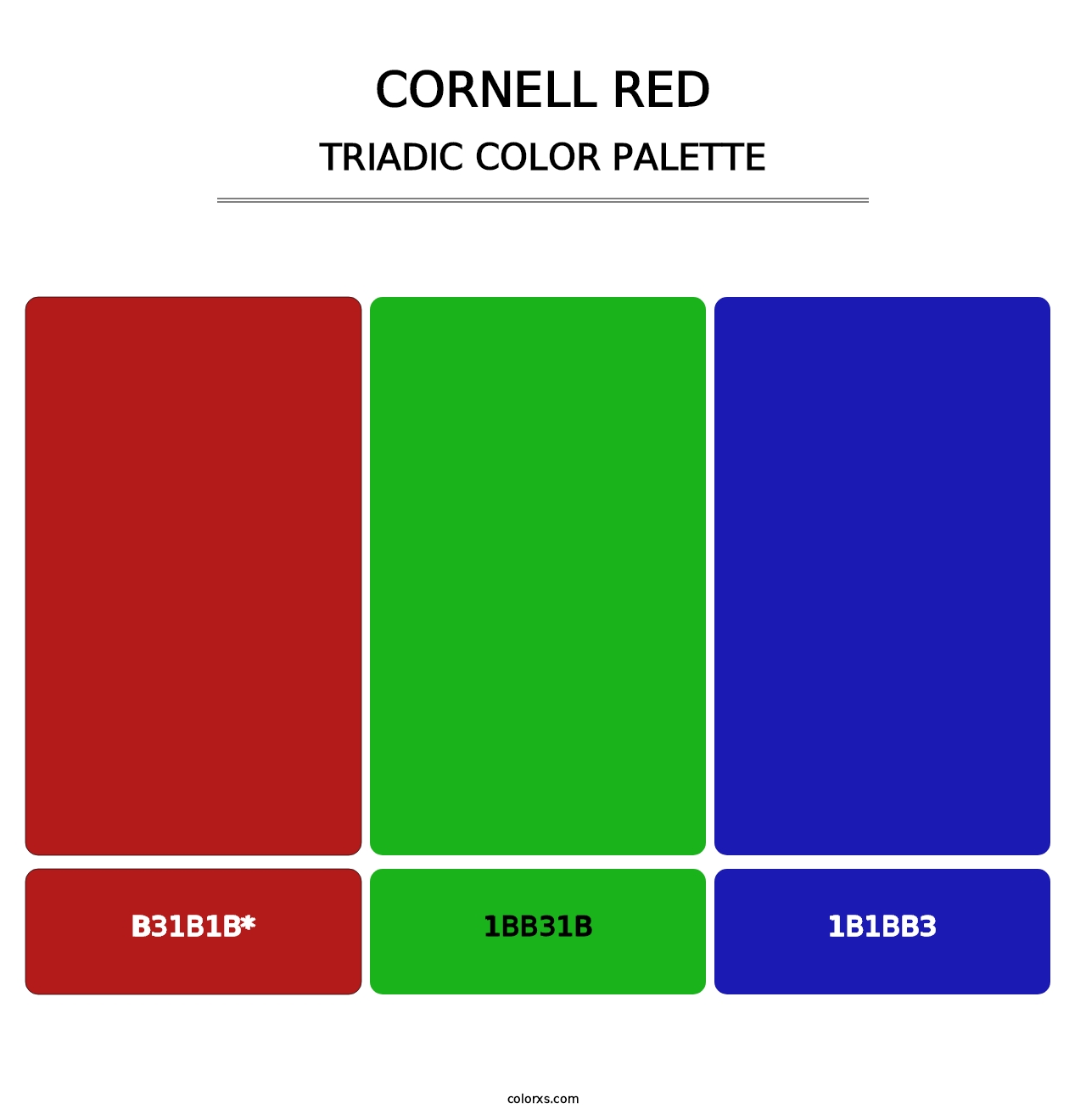 Cornell Red - Triadic Color Palette