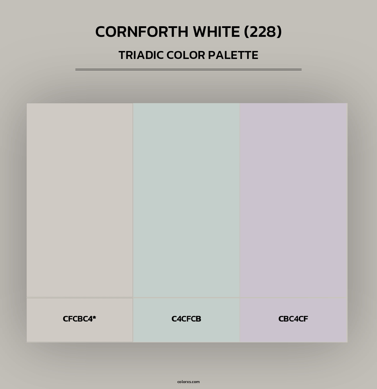 Cornforth White (228) - Triadic Color Palette