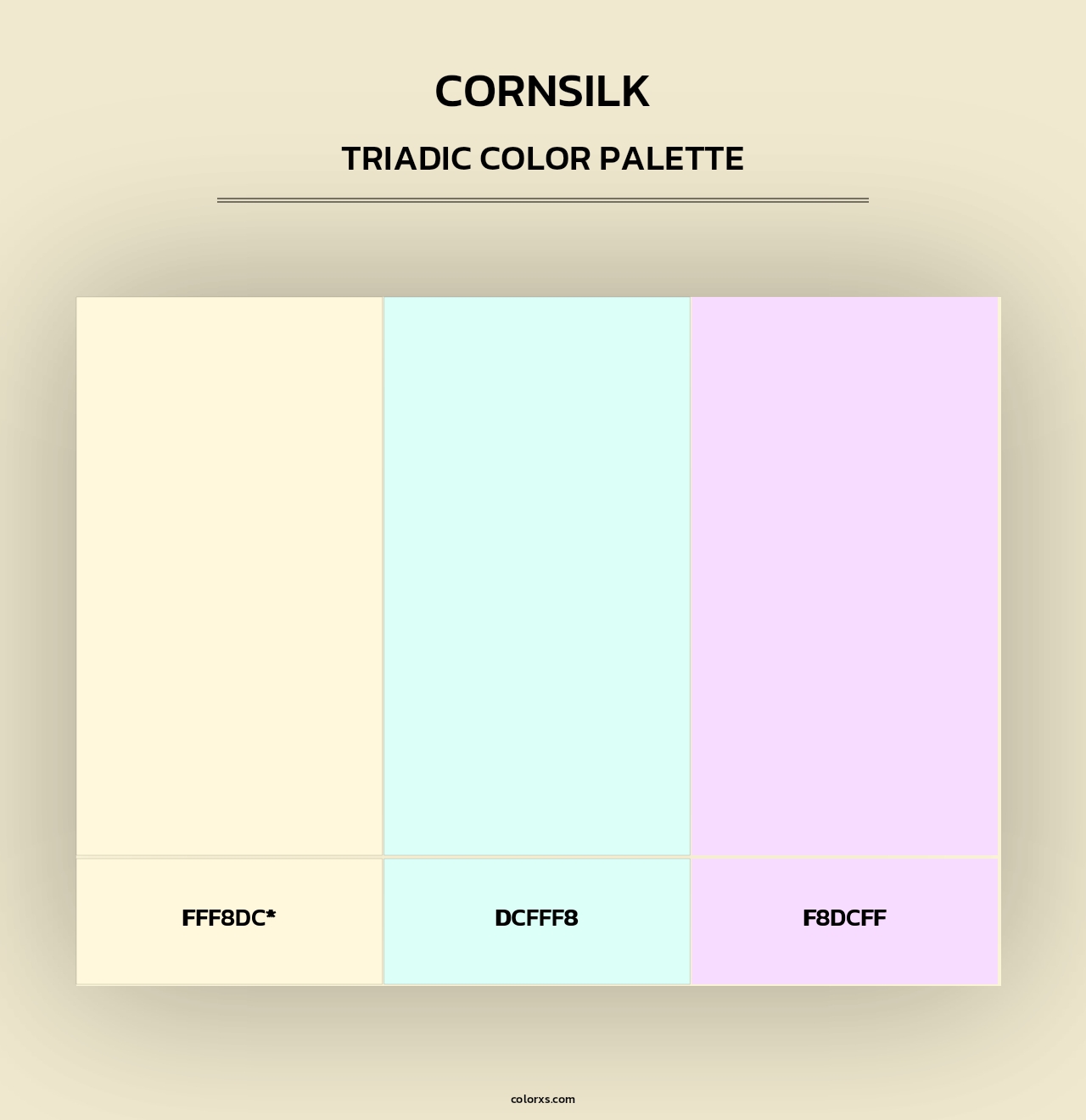 Cornsilk - Triadic Color Palette