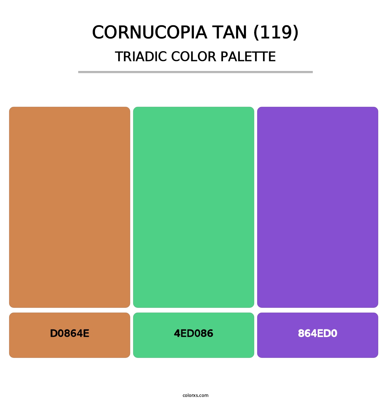 Cornucopia Tan (119) - Triadic Color Palette