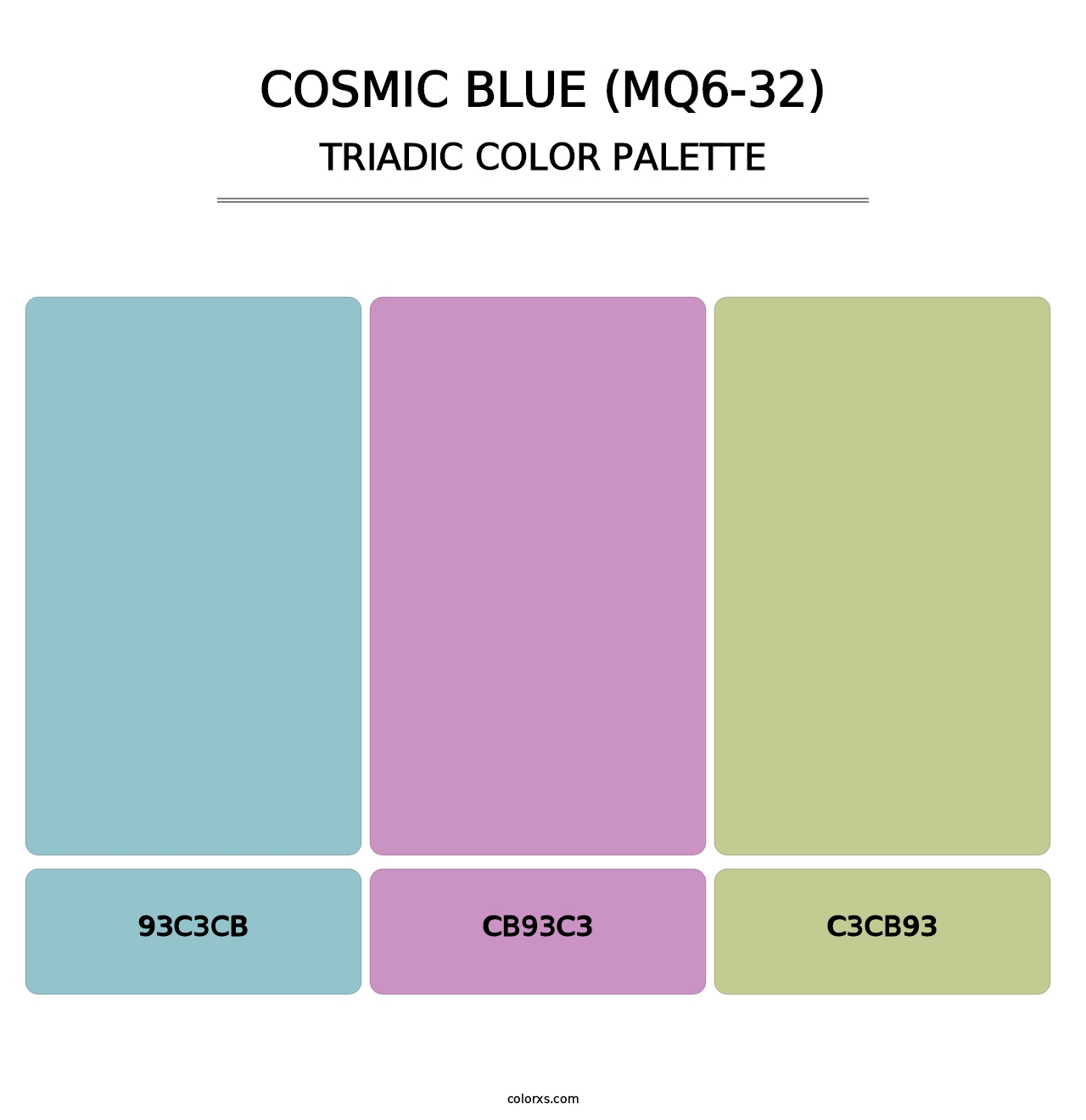 Cosmic Blue (MQ6-32) - Triadic Color Palette