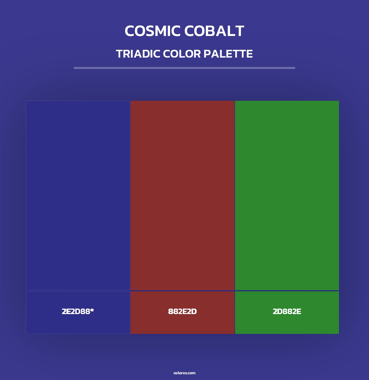 Cosmic Cobalt - Triadic Color Palette