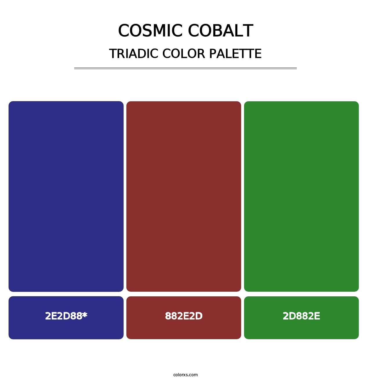 Cosmic Cobalt - Triadic Color Palette