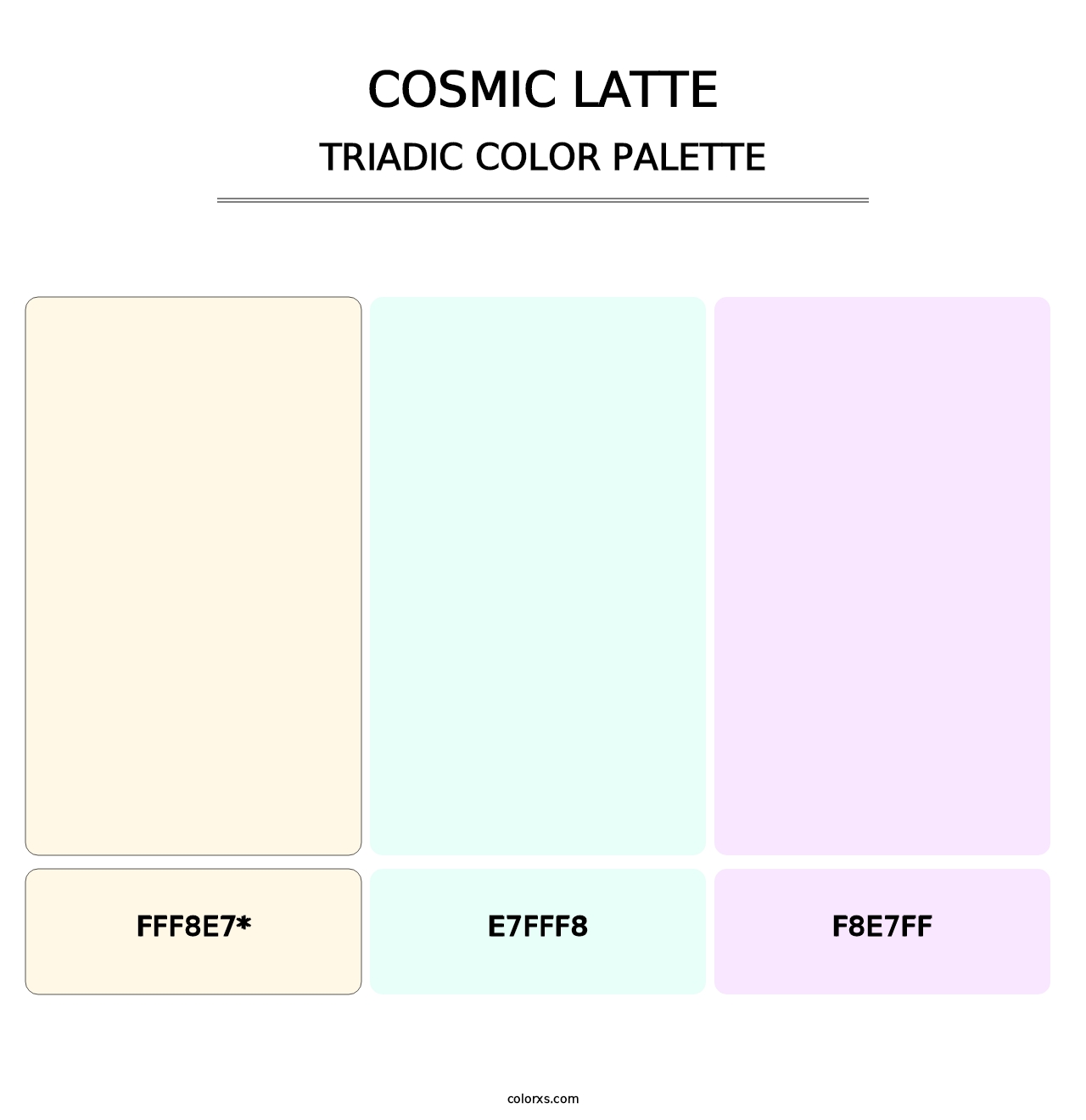 Cosmic Latte - Triadic Color Palette