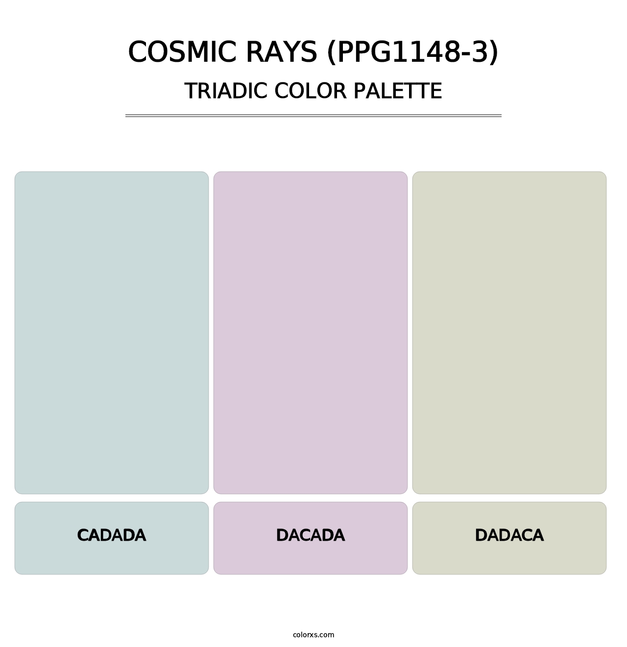 Cosmic Rays (PPG1148-3) - Triadic Color Palette