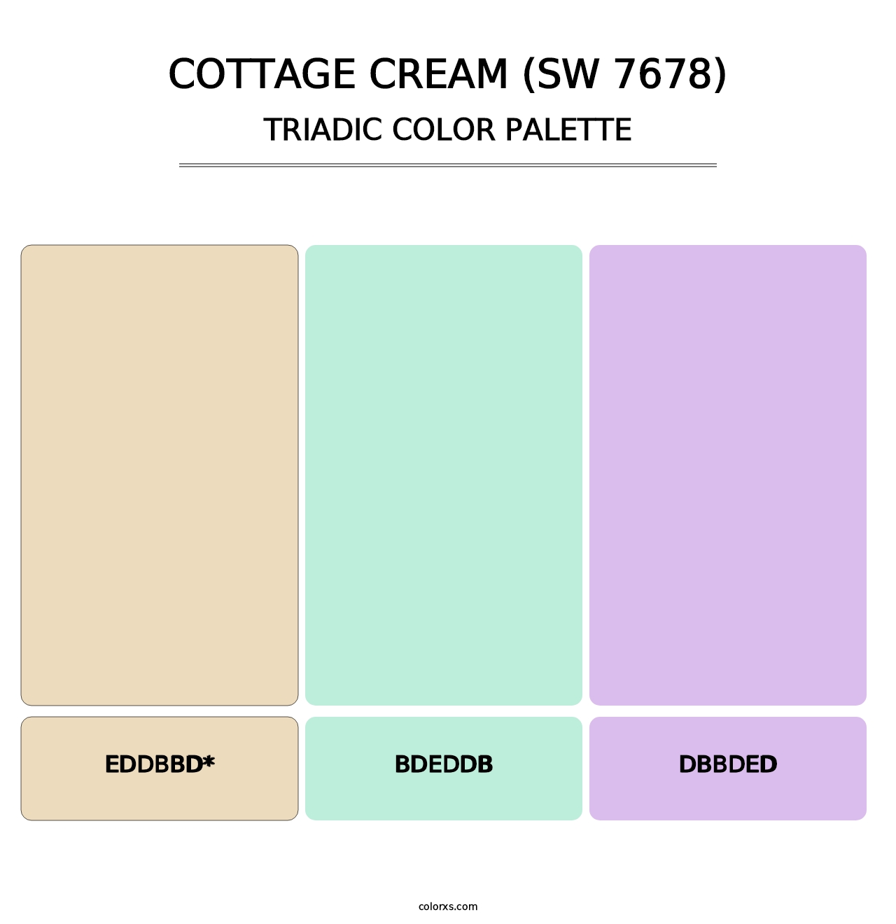 Cottage Cream (SW 7678) - Triadic Color Palette