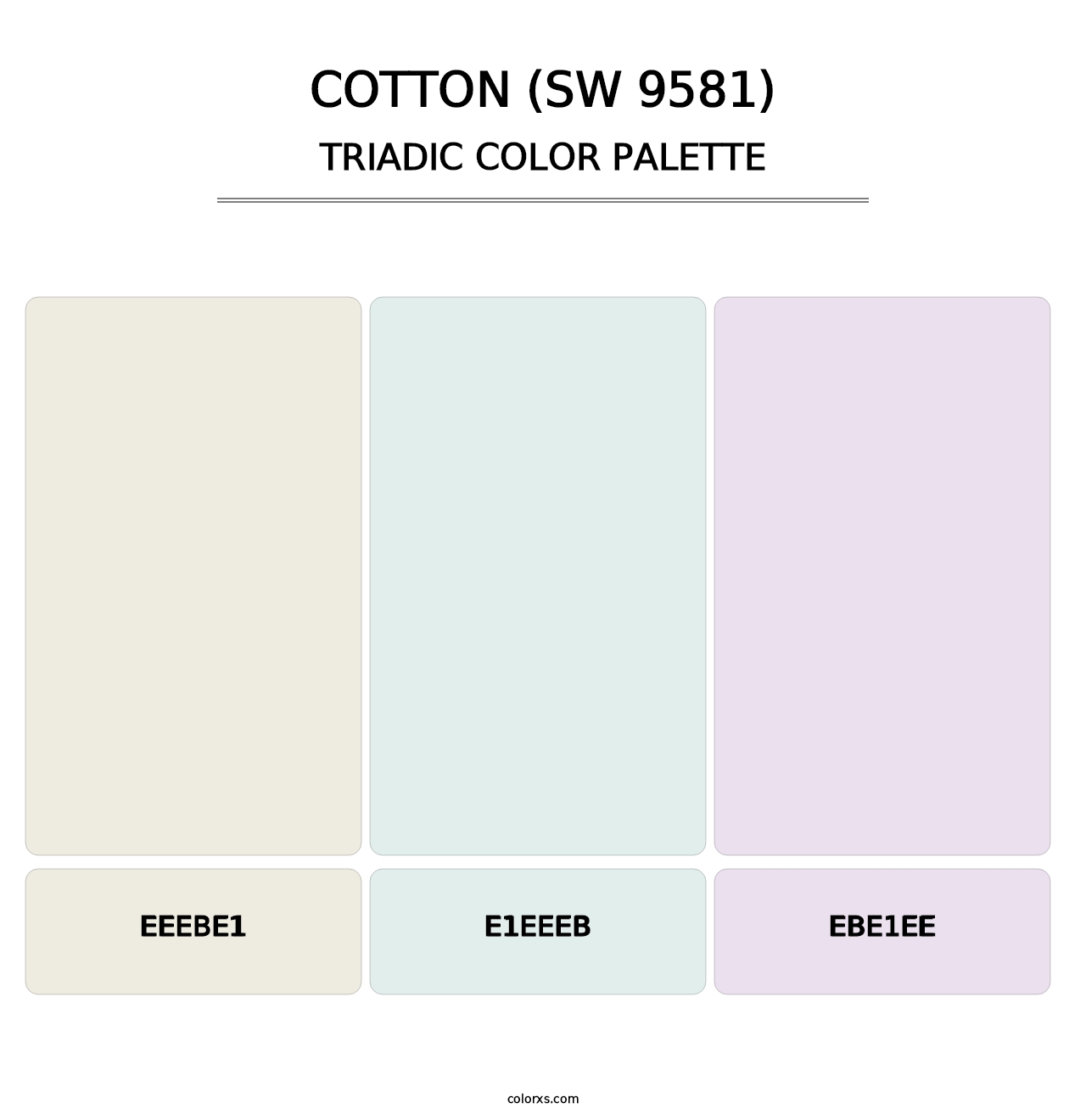 Cotton (SW 9581) - Triadic Color Palette