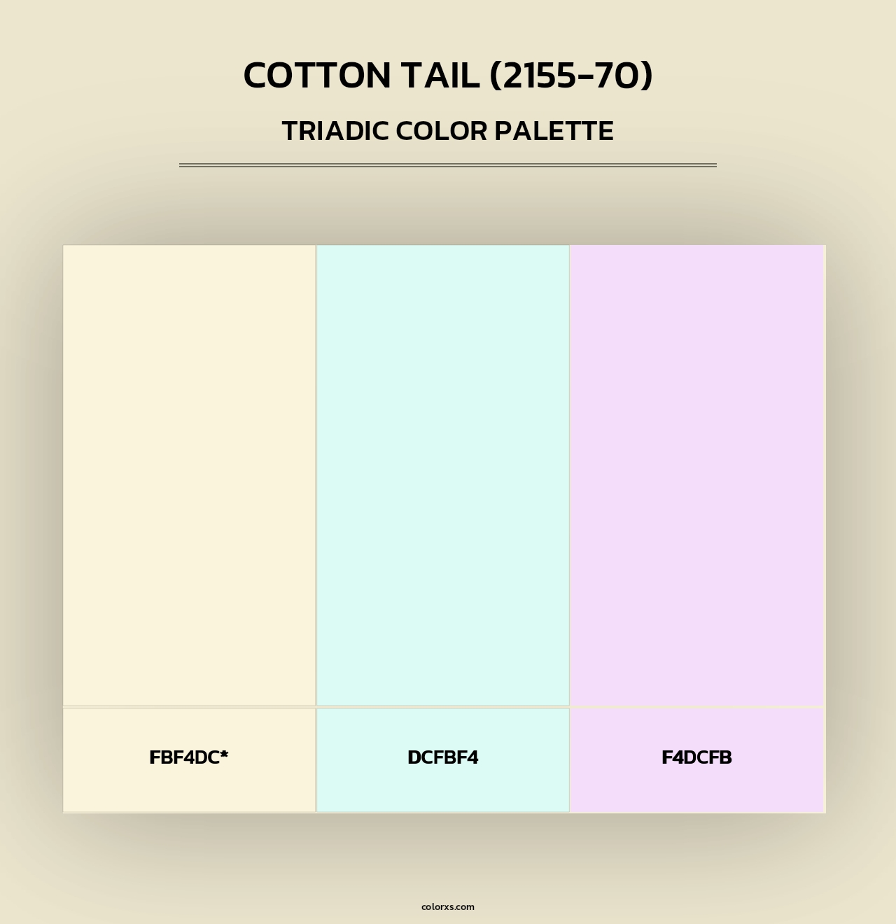 Cotton Tail (2155-70) - Triadic Color Palette