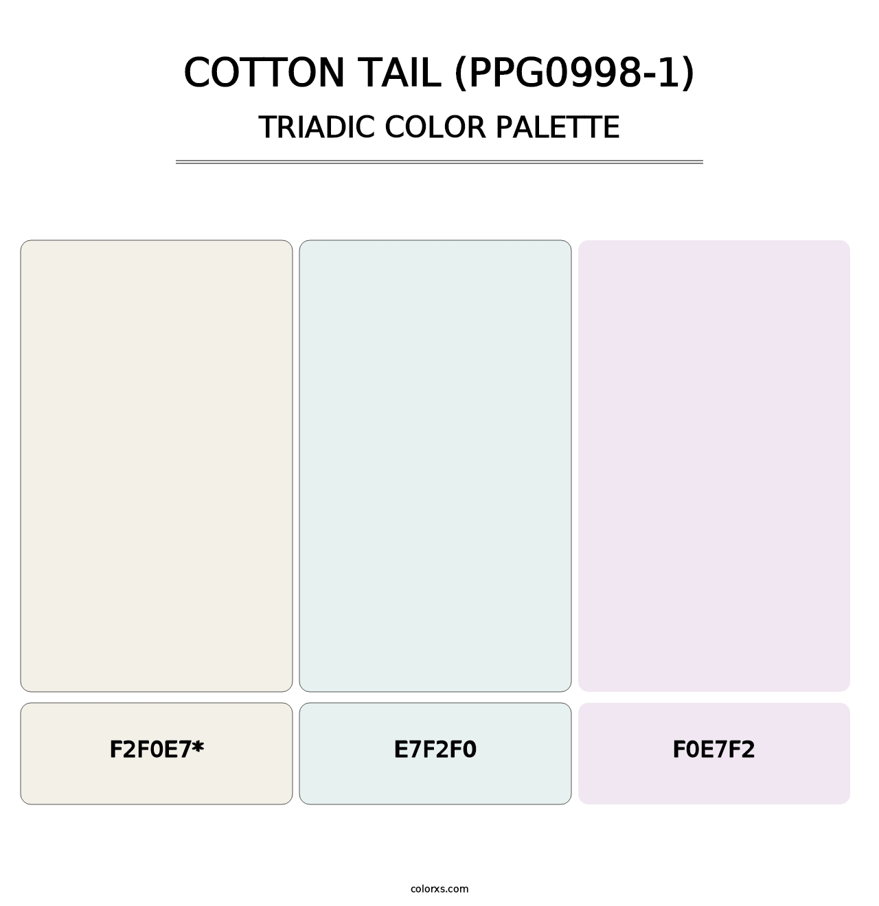 Cotton Tail (PPG0998-1) - Triadic Color Palette
