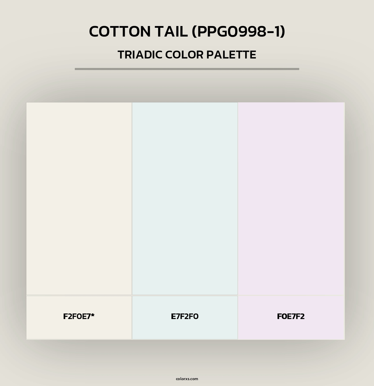 Cotton Tail (PPG0998-1) - Triadic Color Palette