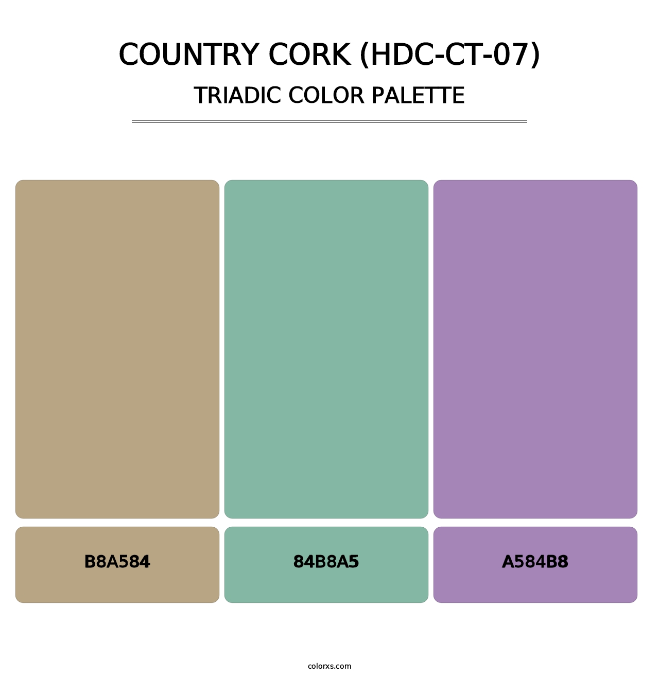 Country Cork (HDC-CT-07) - Triadic Color Palette