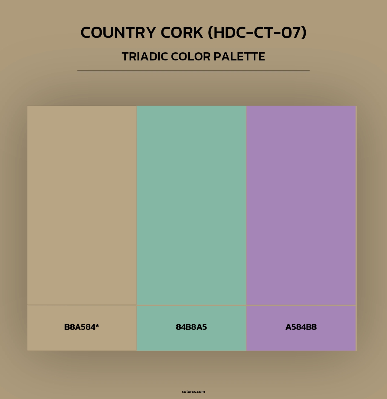 Country Cork (HDC-CT-07) - Triadic Color Palette
