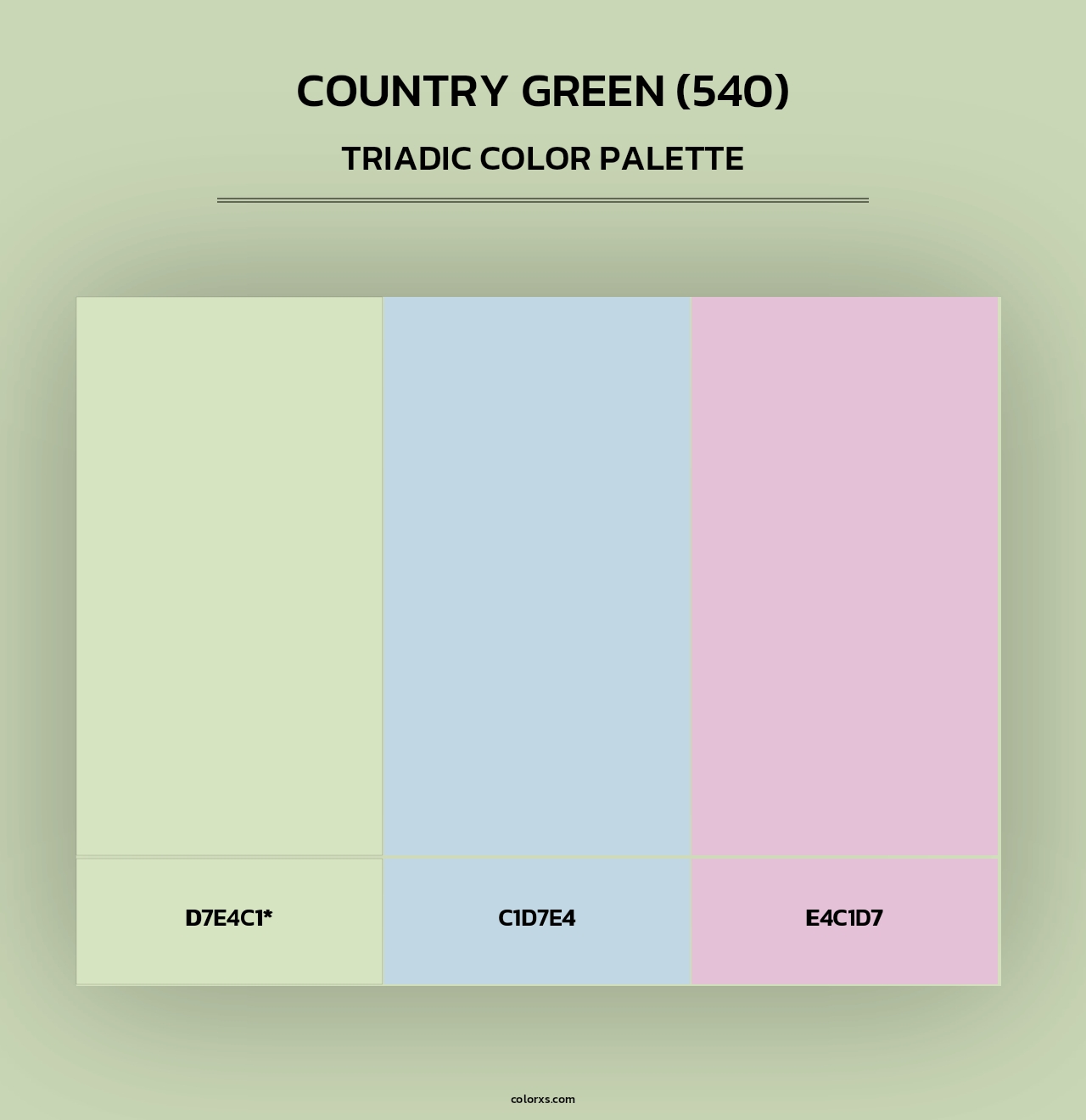 Country Green (540) - Triadic Color Palette