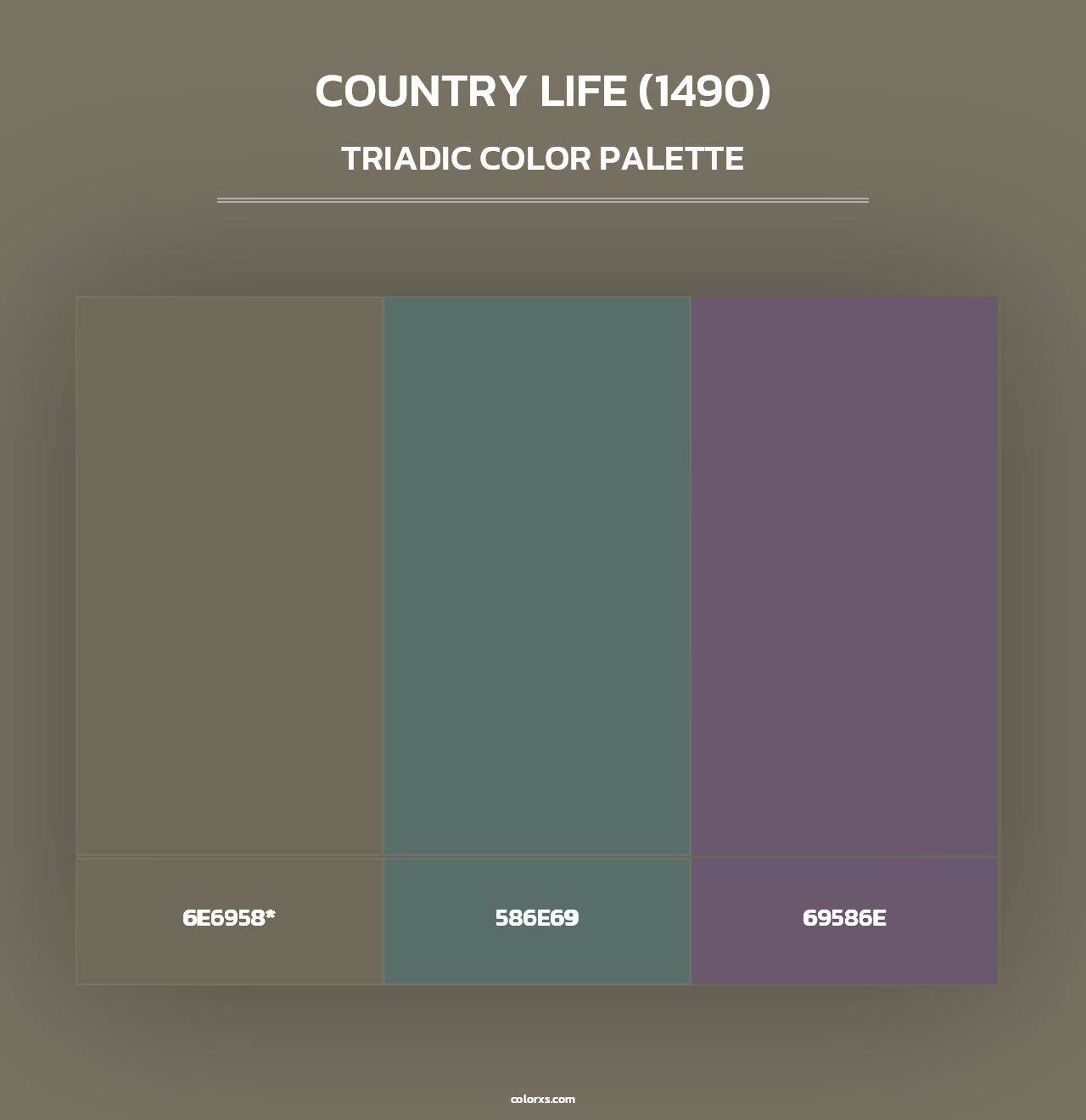 Country Life (1490) - Triadic Color Palette