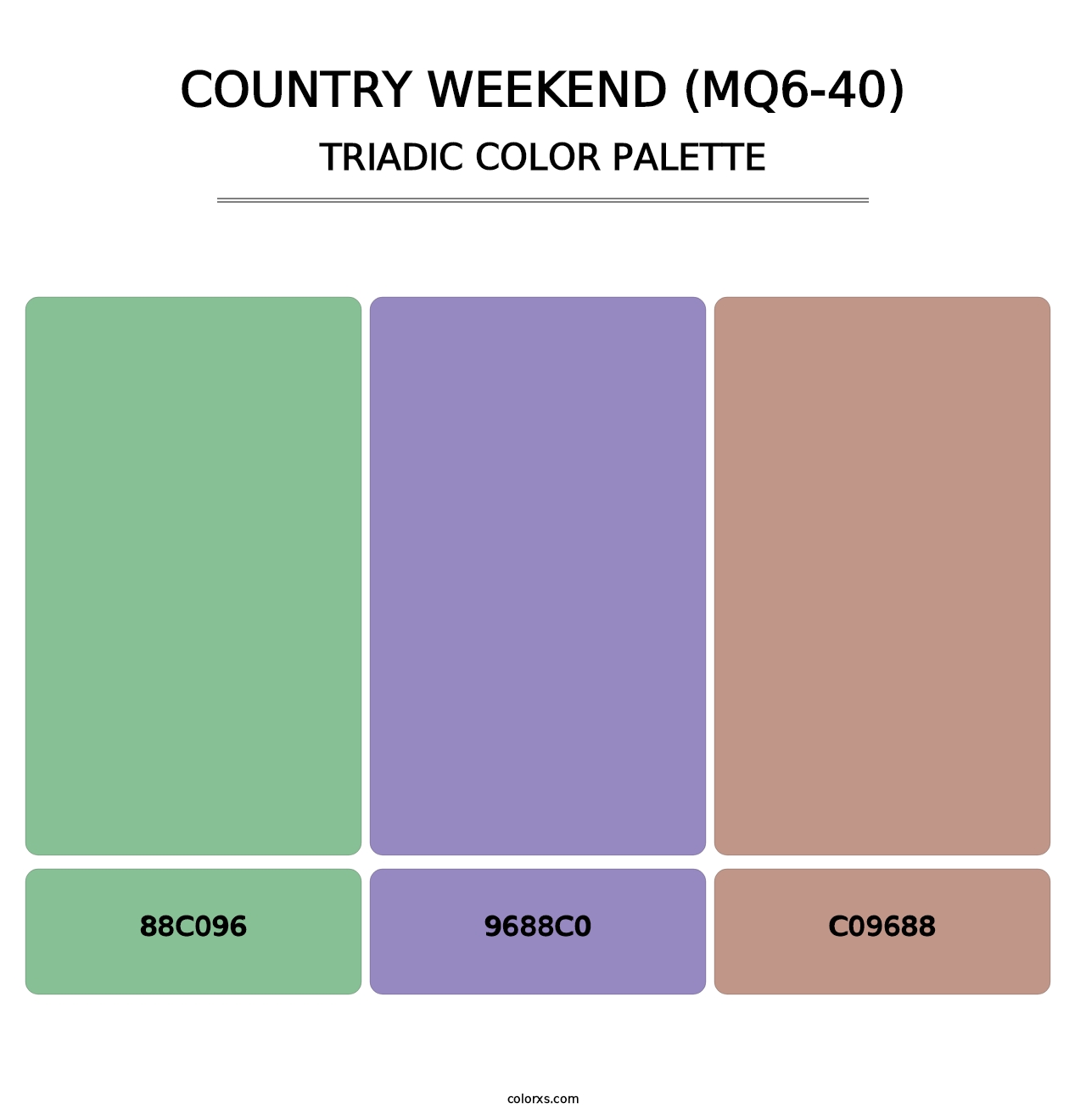 Country Weekend (MQ6-40) - Triadic Color Palette