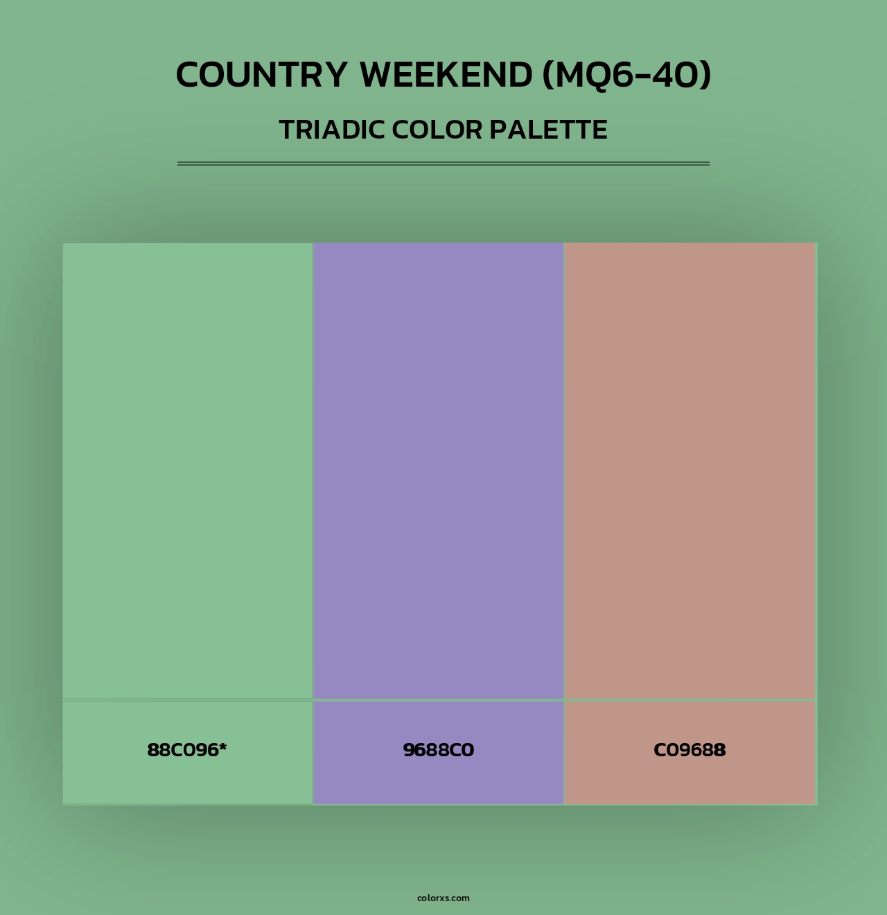Country Weekend (MQ6-40) - Triadic Color Palette