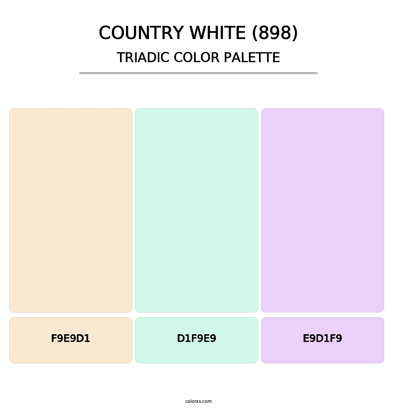 Country White (898) - Triadic Color Palette