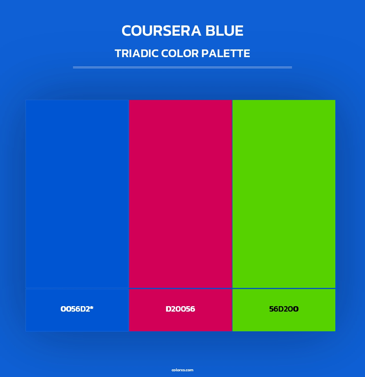 Coursera Blue - Triadic Color Palette