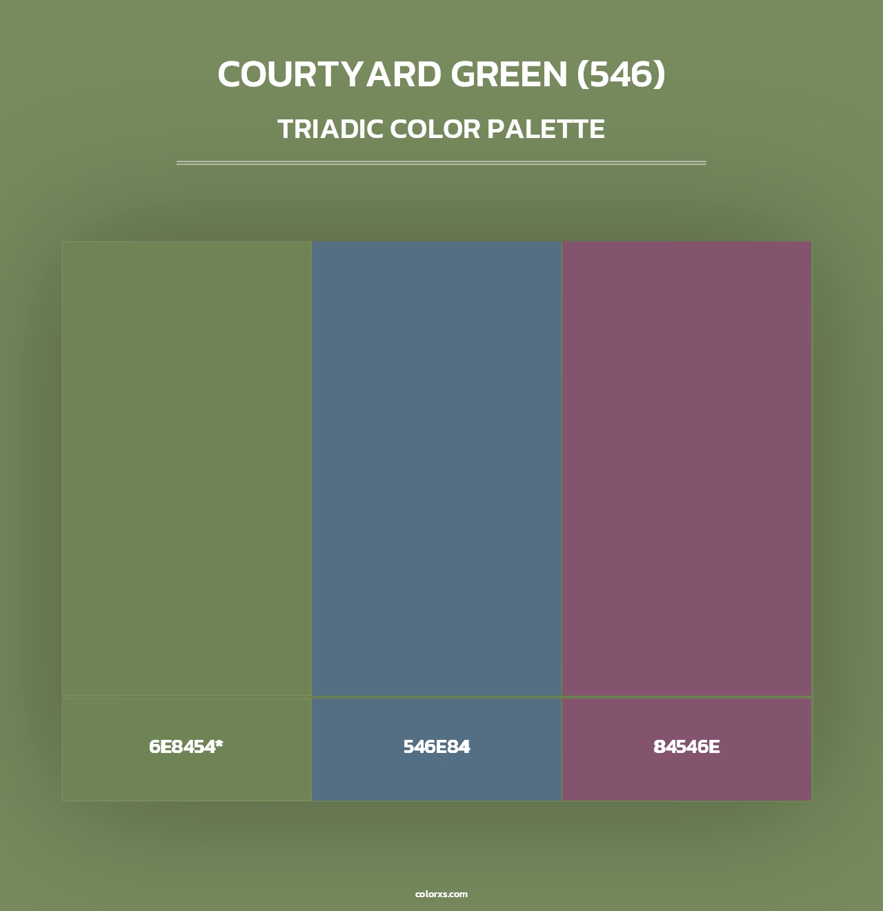 Courtyard Green (546) - Triadic Color Palette