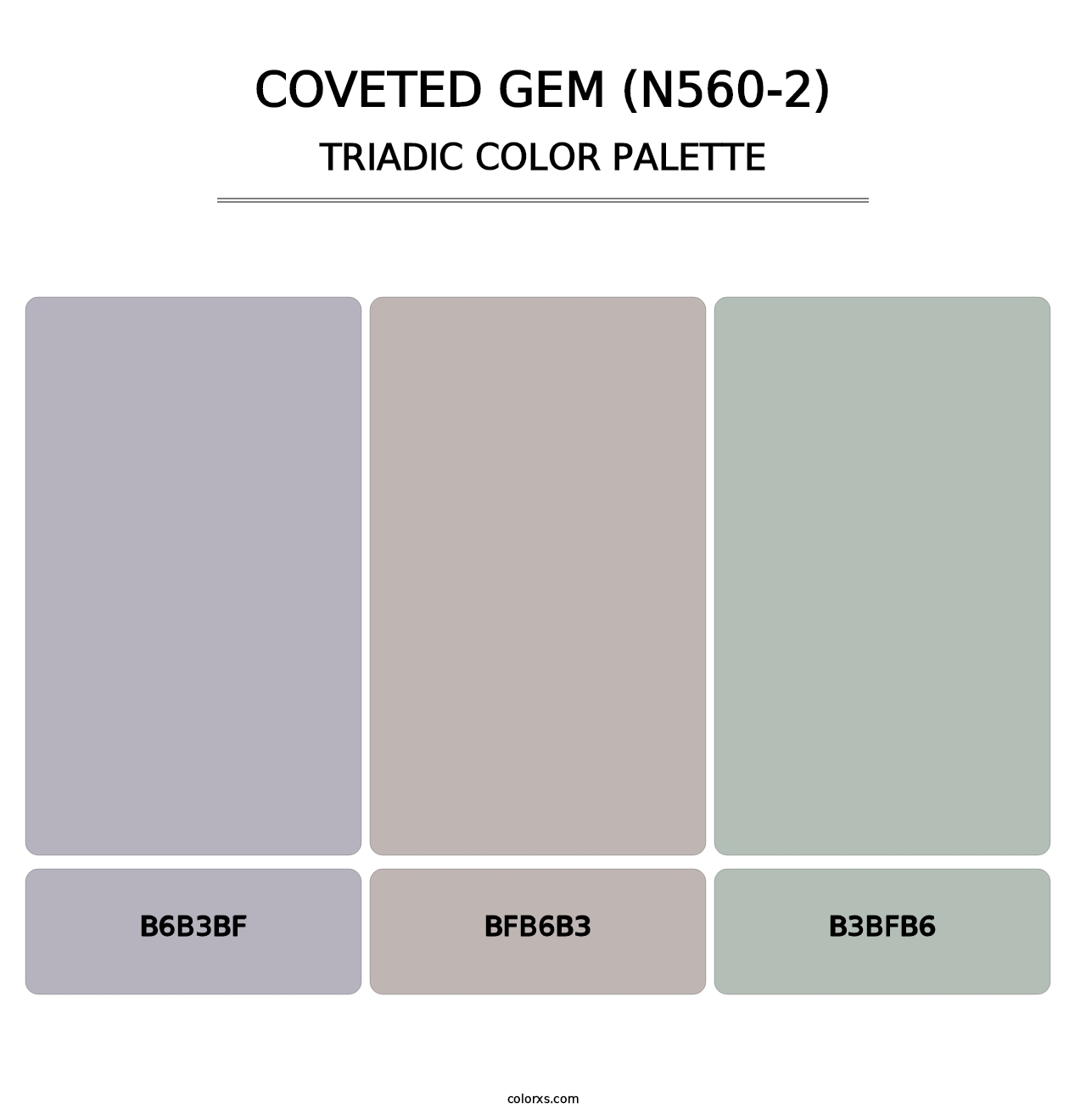Coveted Gem (N560-2) - Triadic Color Palette