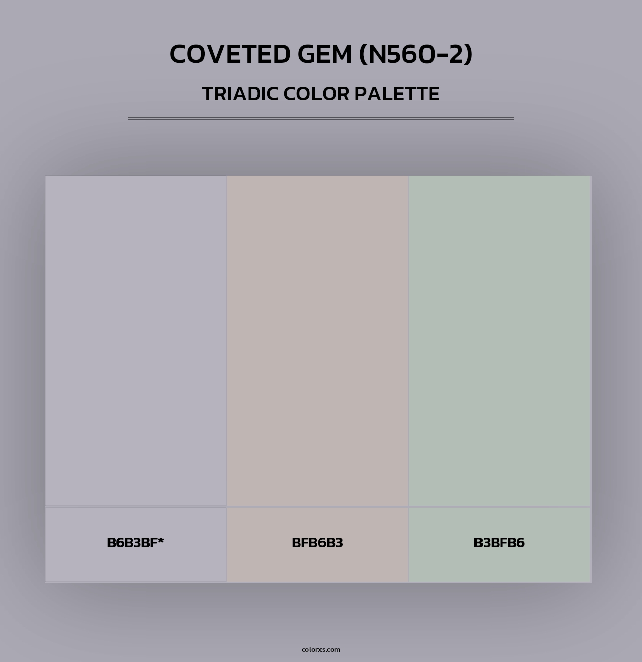 Coveted Gem (N560-2) - Triadic Color Palette