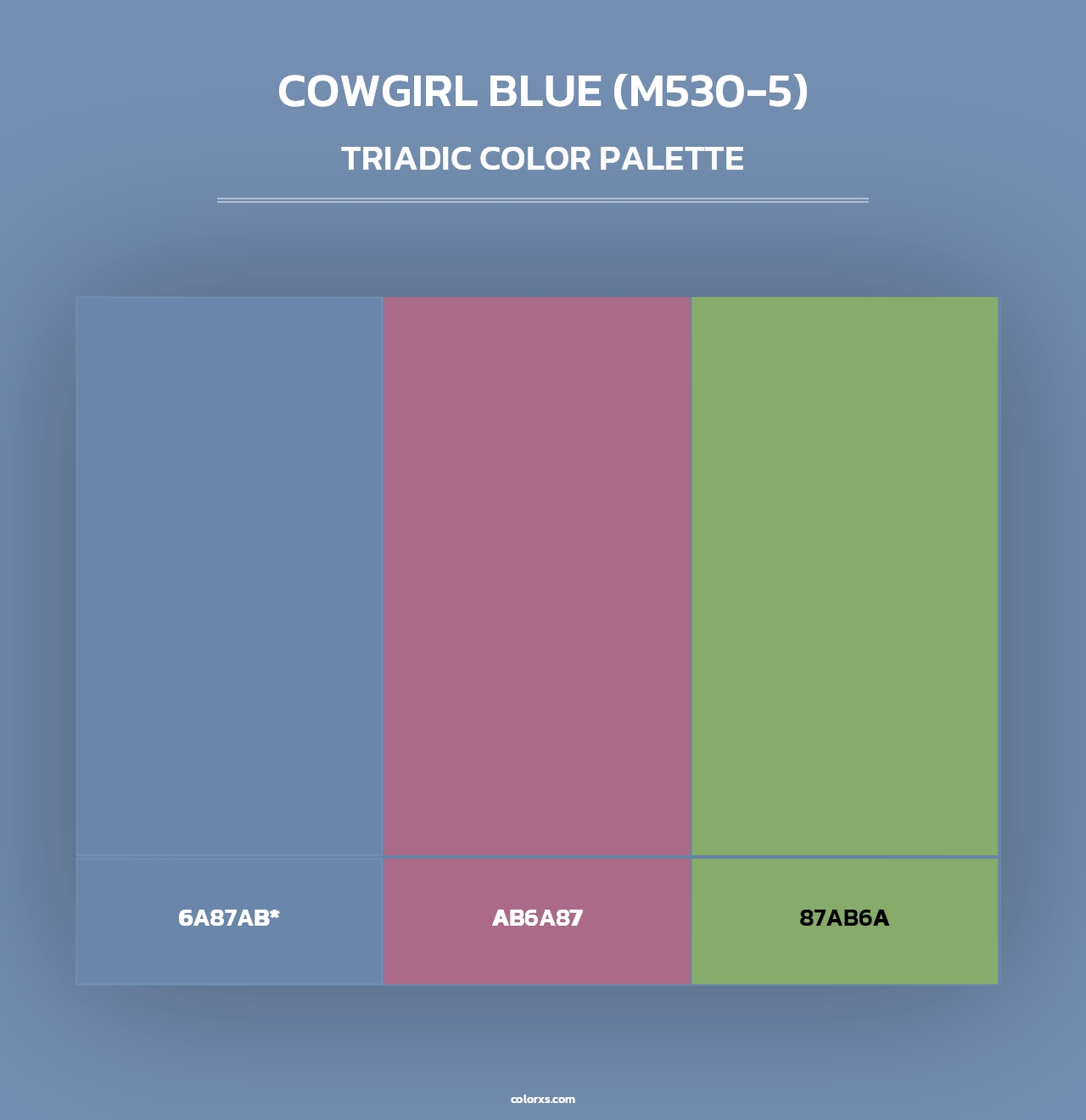 Cowgirl Blue (M530-5) - Triadic Color Palette
