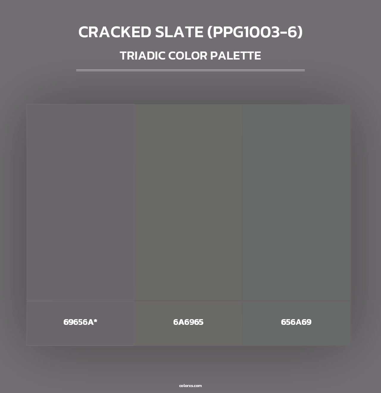 Cracked Slate (PPG1003-6) - Triadic Color Palette