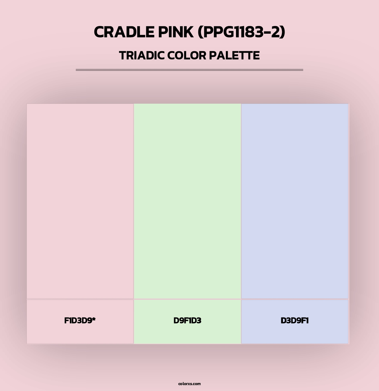 Cradle Pink (PPG1183-2) - Triadic Color Palette
