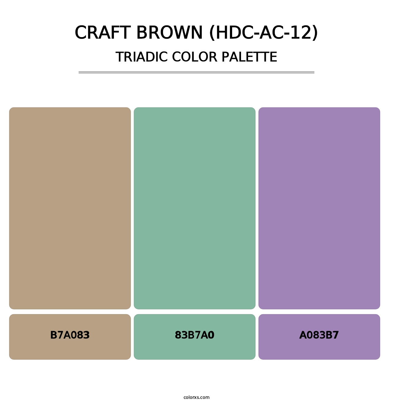 Craft Brown (HDC-AC-12) - Triadic Color Palette