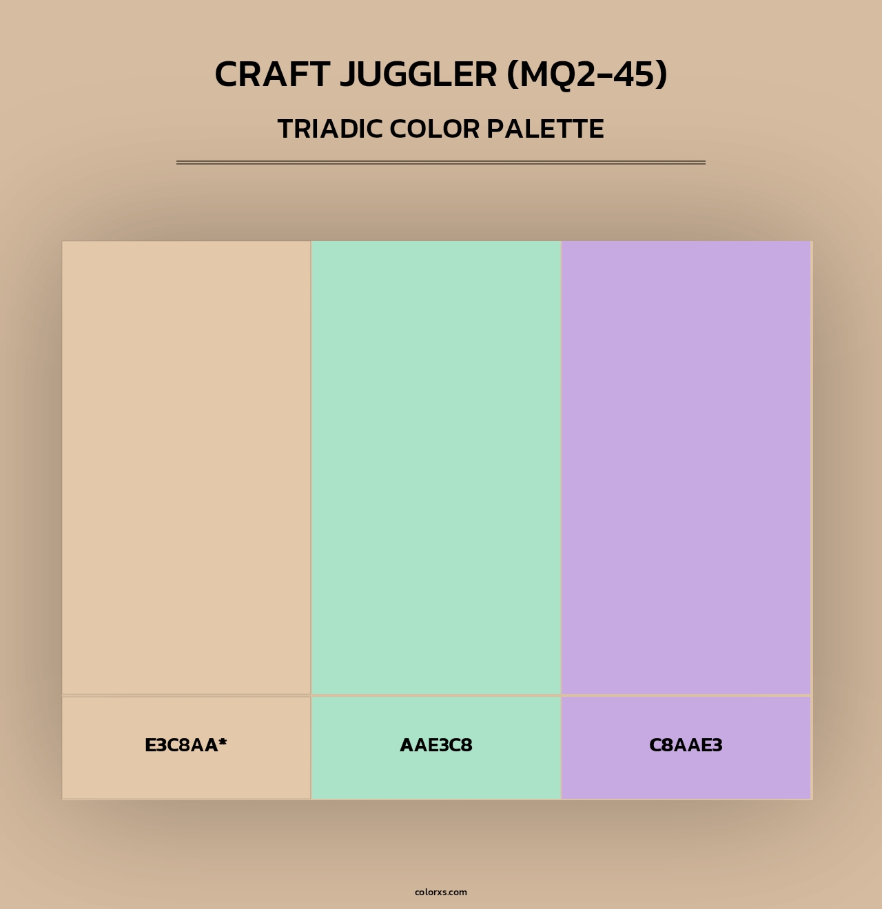 Craft Juggler (MQ2-45) - Triadic Color Palette
