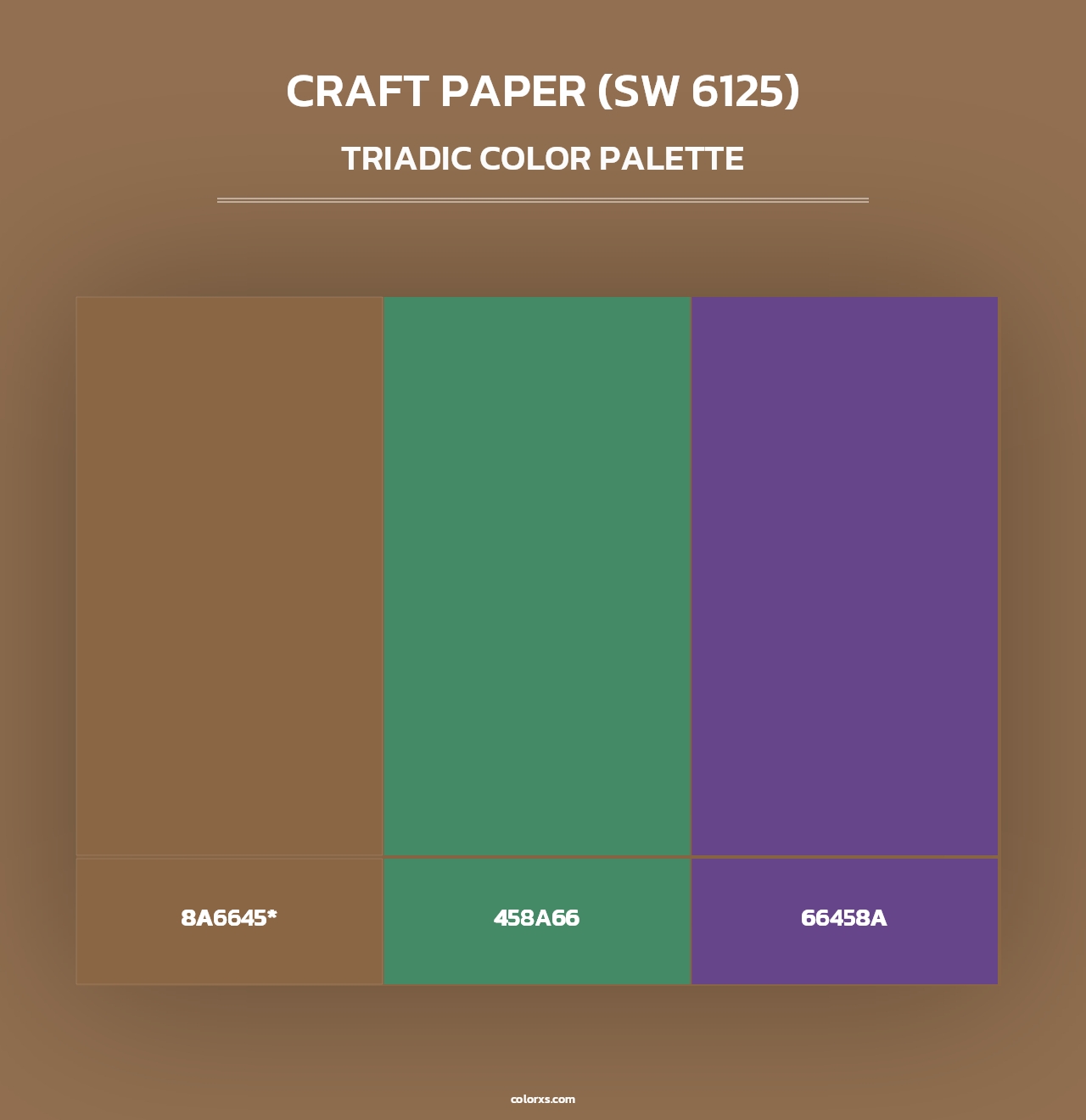 Craft Paper (SW 6125) - Triadic Color Palette
