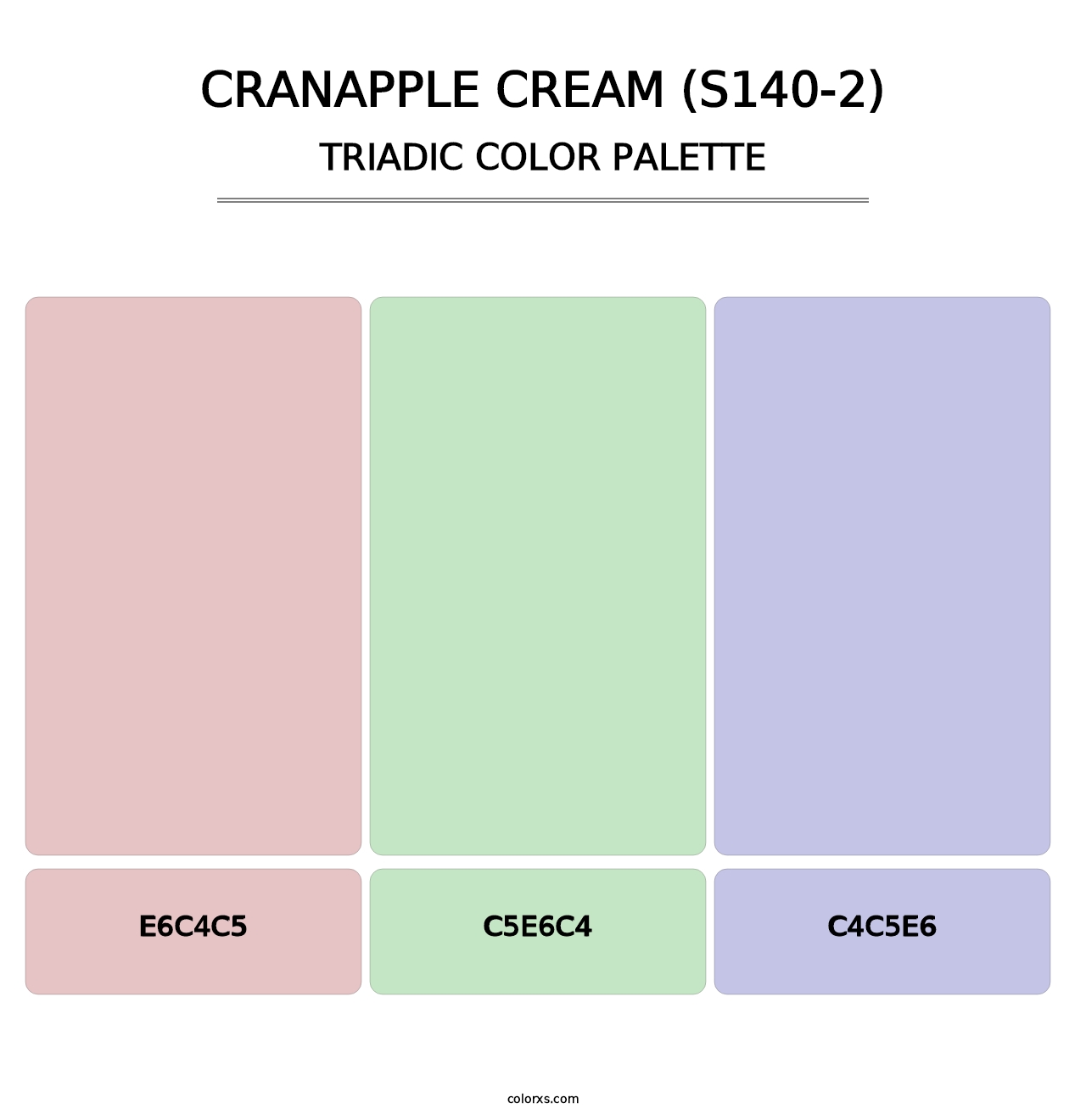 Cranapple Cream (S140-2) - Triadic Color Palette