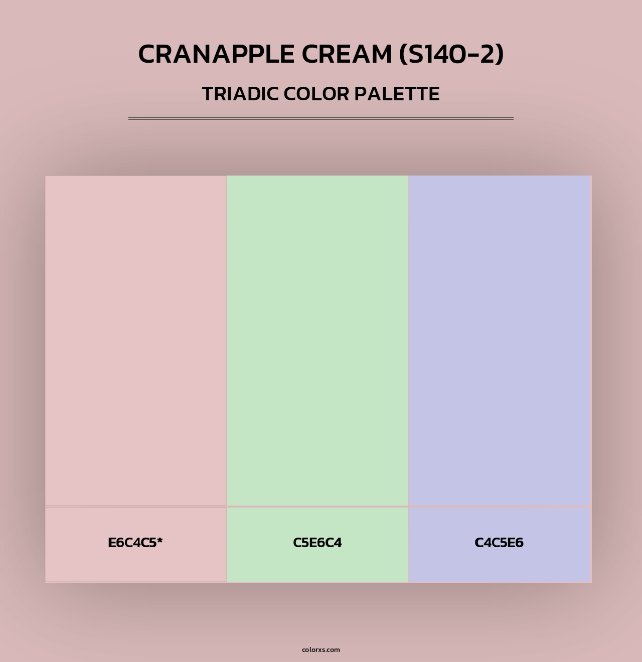 Cranapple Cream (S140-2) - Triadic Color Palette