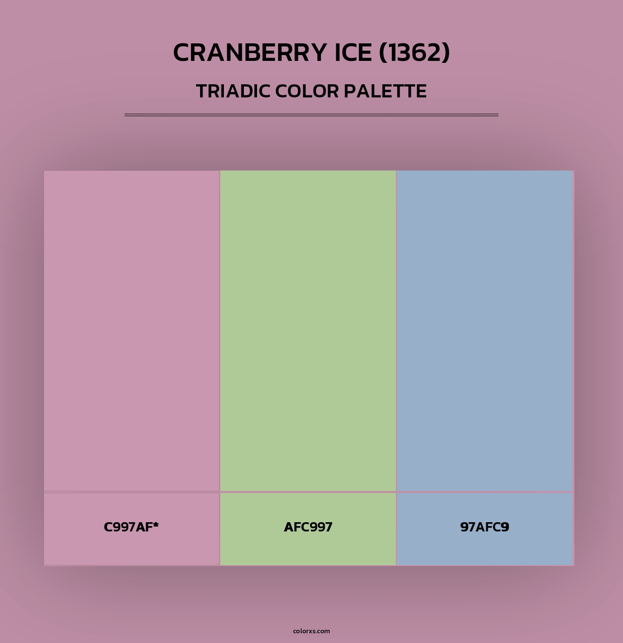 Cranberry Ice (1362) - Triadic Color Palette