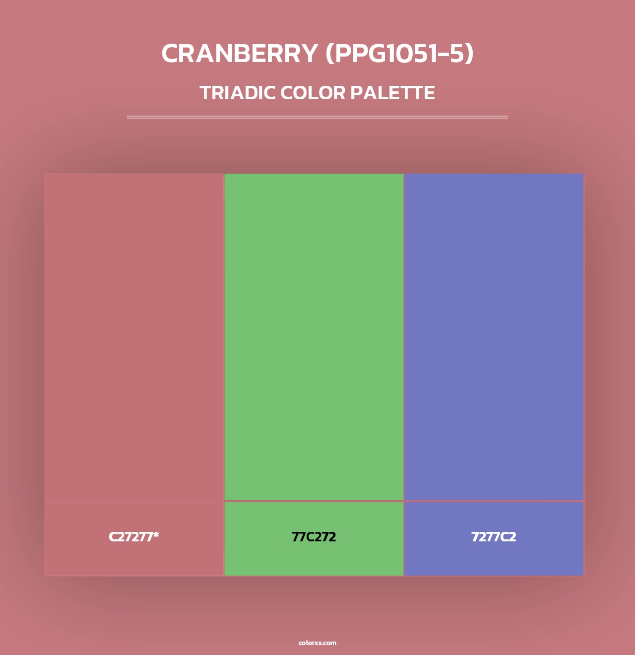 Cranberry (PPG1051-5) - Triadic Color Palette