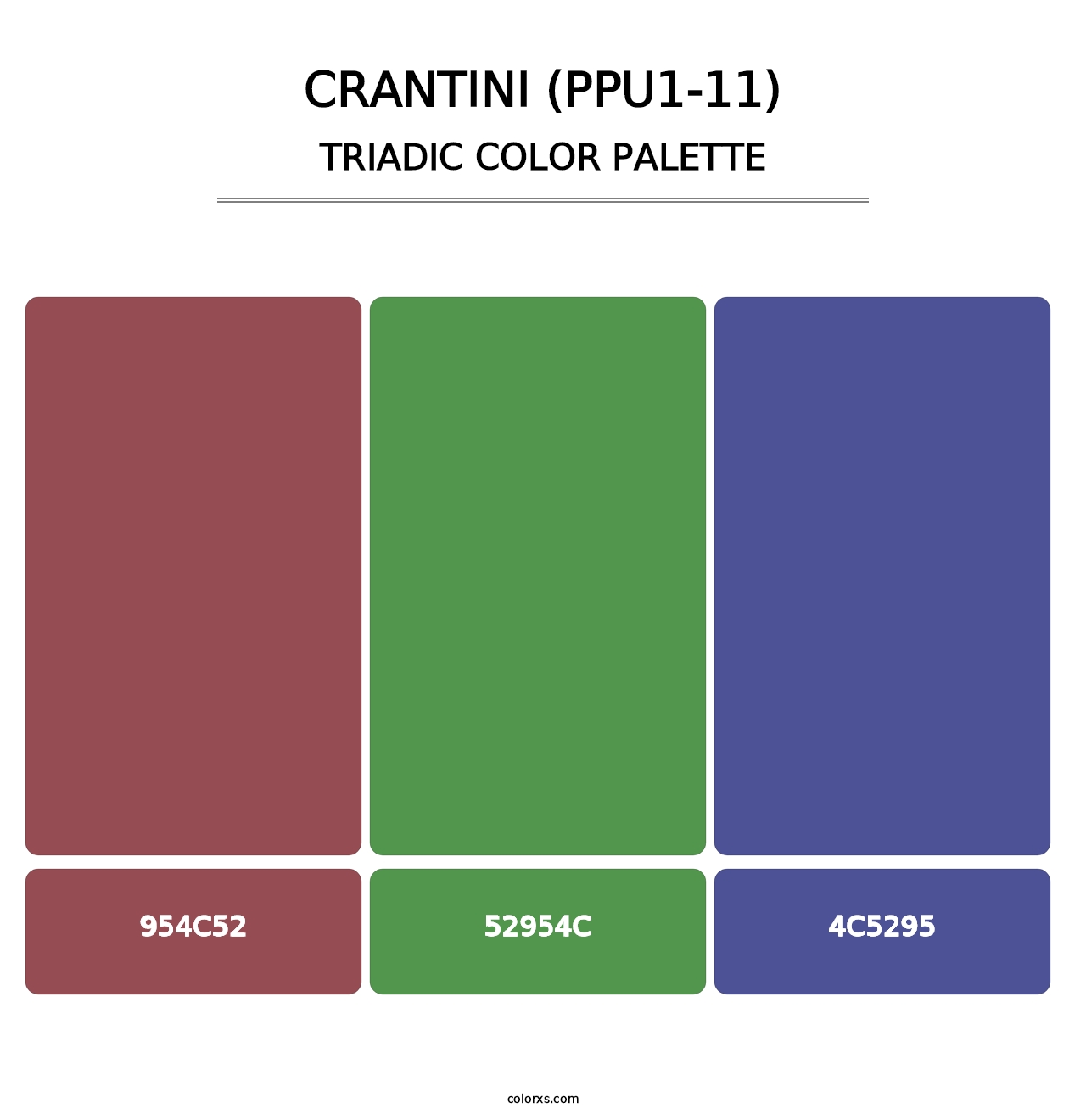 Crantini (PPU1-11) - Triadic Color Palette