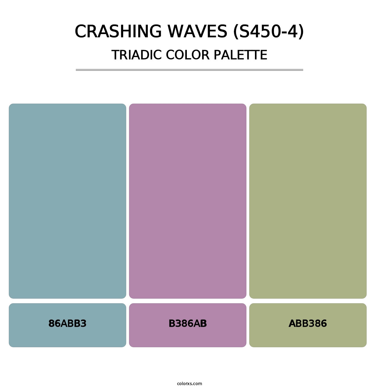 Crashing Waves (S450-4) - Triadic Color Palette