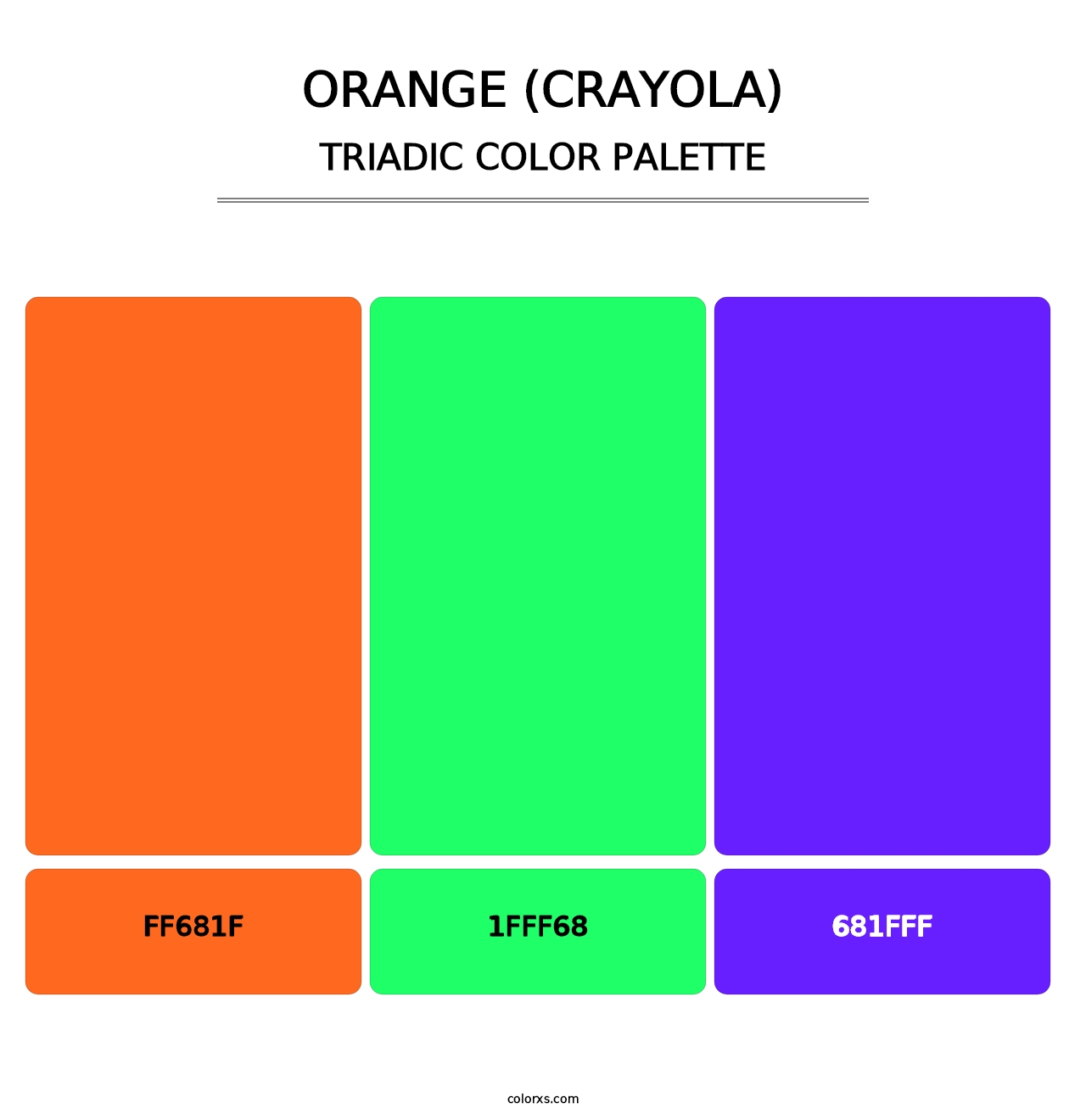 Orange (Crayola) - Triadic Color Palette